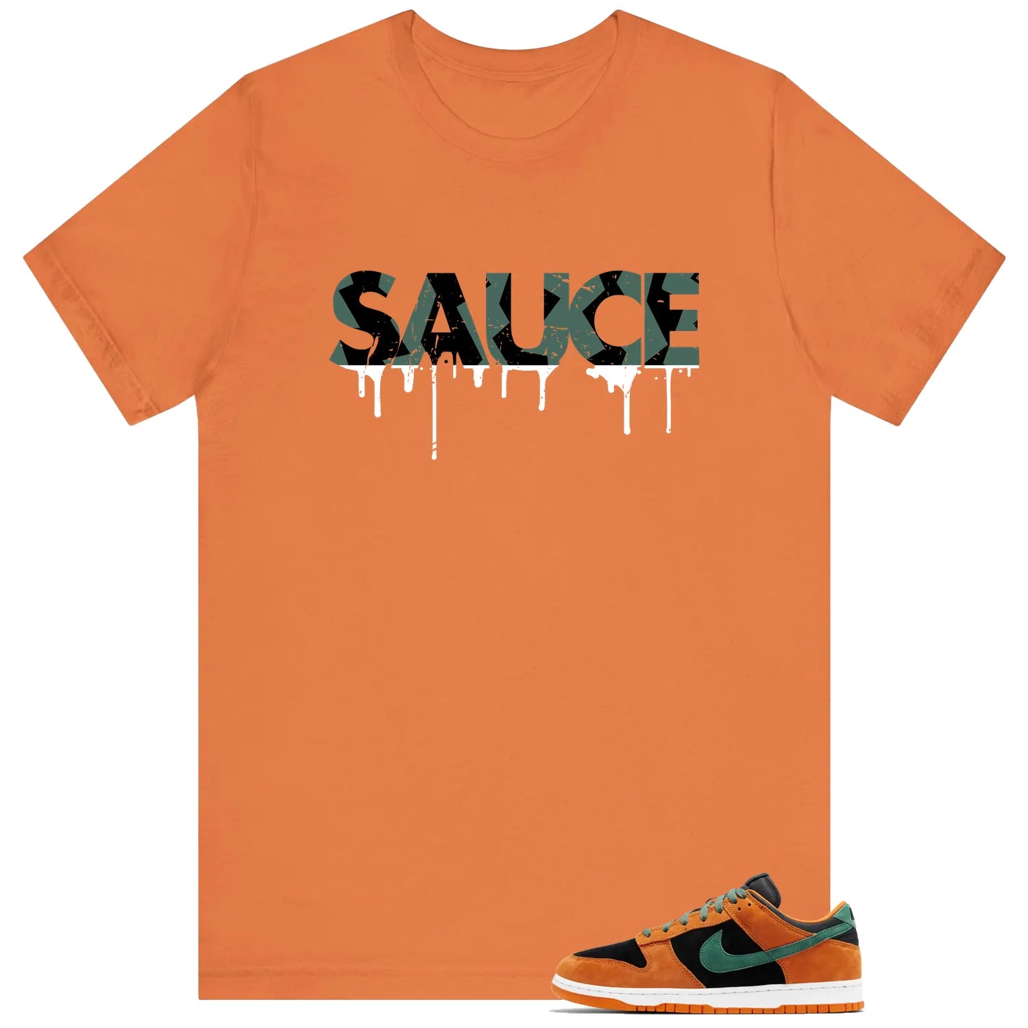 Sauce Tee to Match Your Dunk Low Ceramic Black Nori  DA1469-001 T-Shirt, Sneaker Match Tee