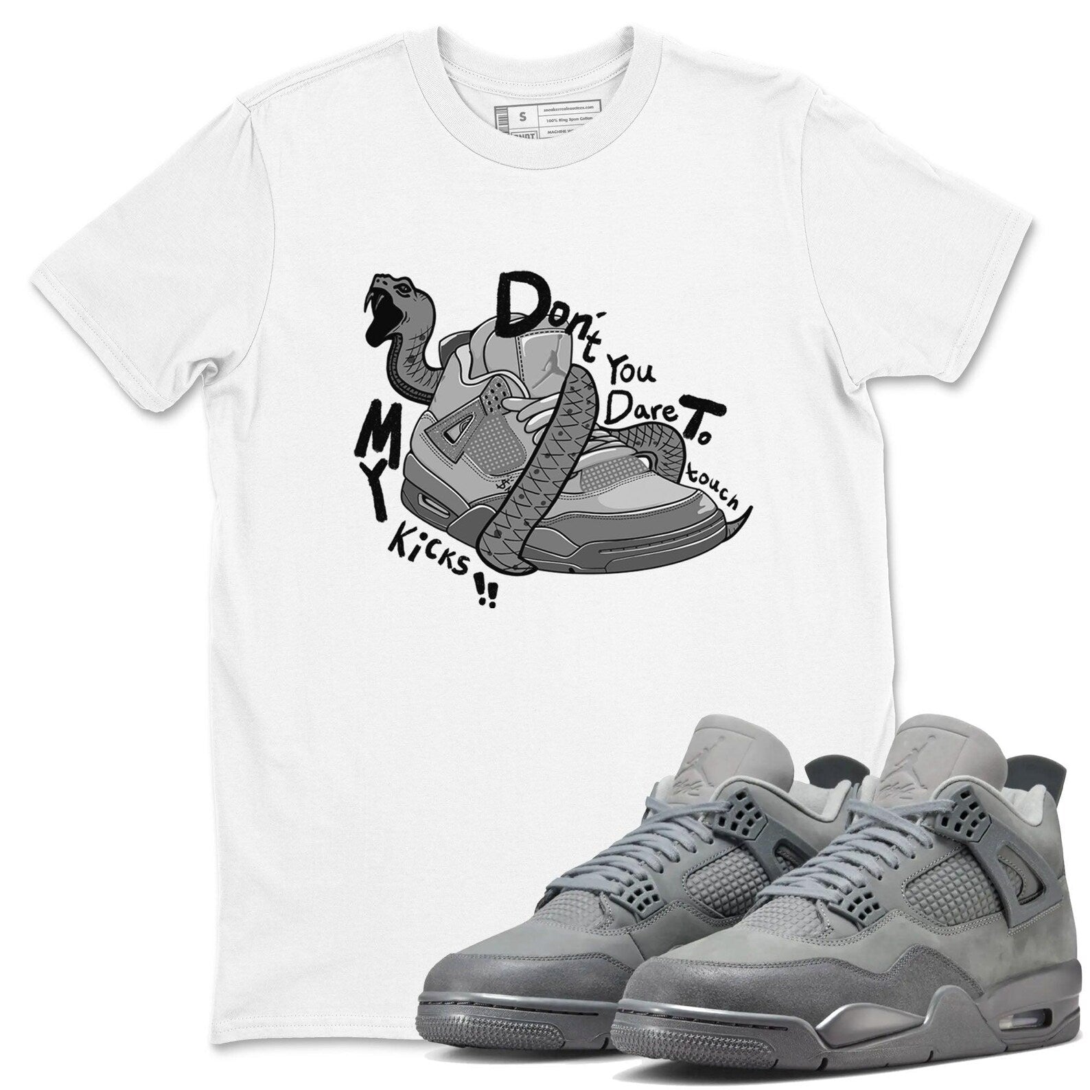Don't Touch My Kicks Sneaker T-Shirt To Match Jordan Jordan 4 SE Wet Cement, FQ7928-001 T-Shirt, Sneaker Match Tee