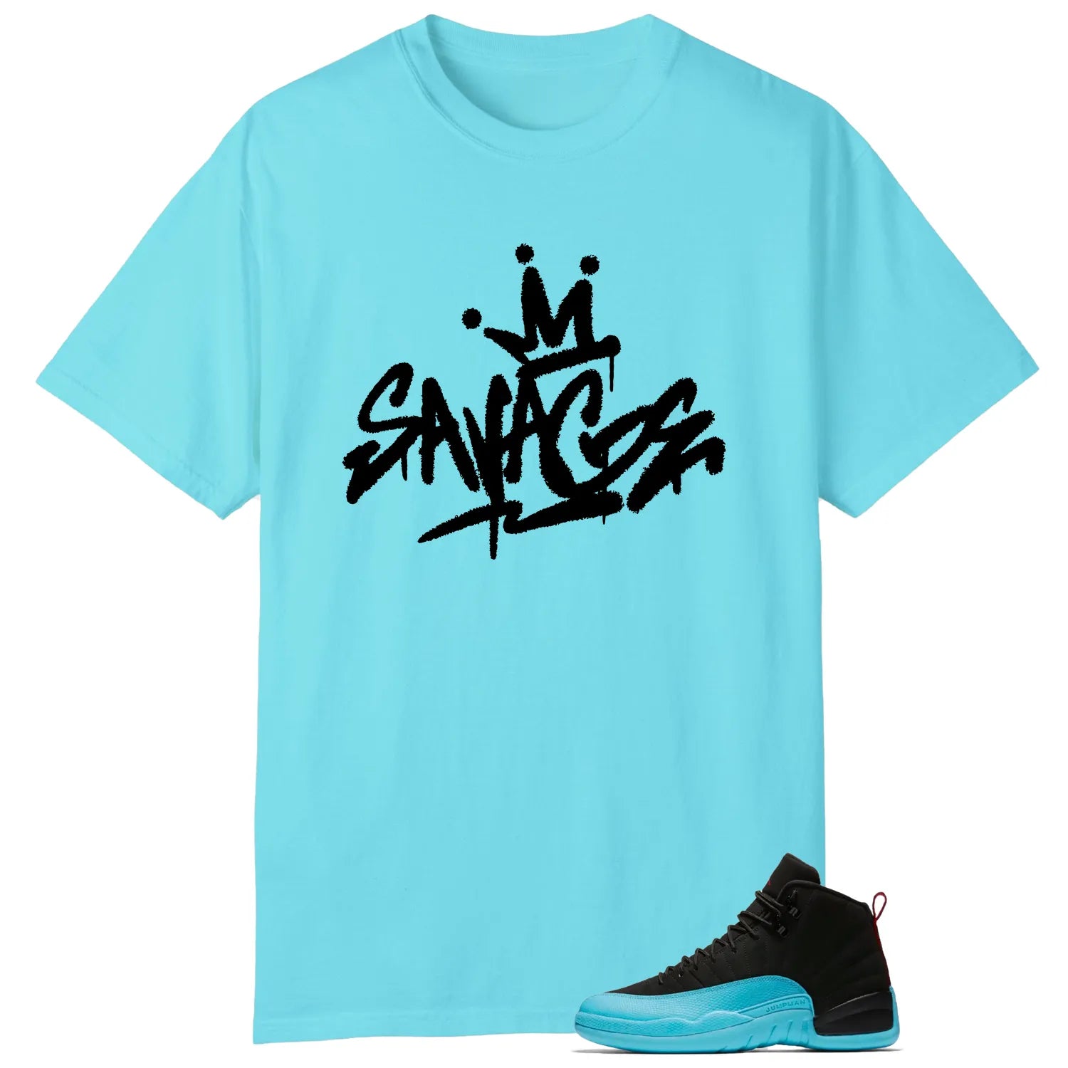 Savage Style Shirt for AIR JORDAN 12 GAMMA BLUE Lovers 130690-027 T-Shirt, Sneaker Match Tee