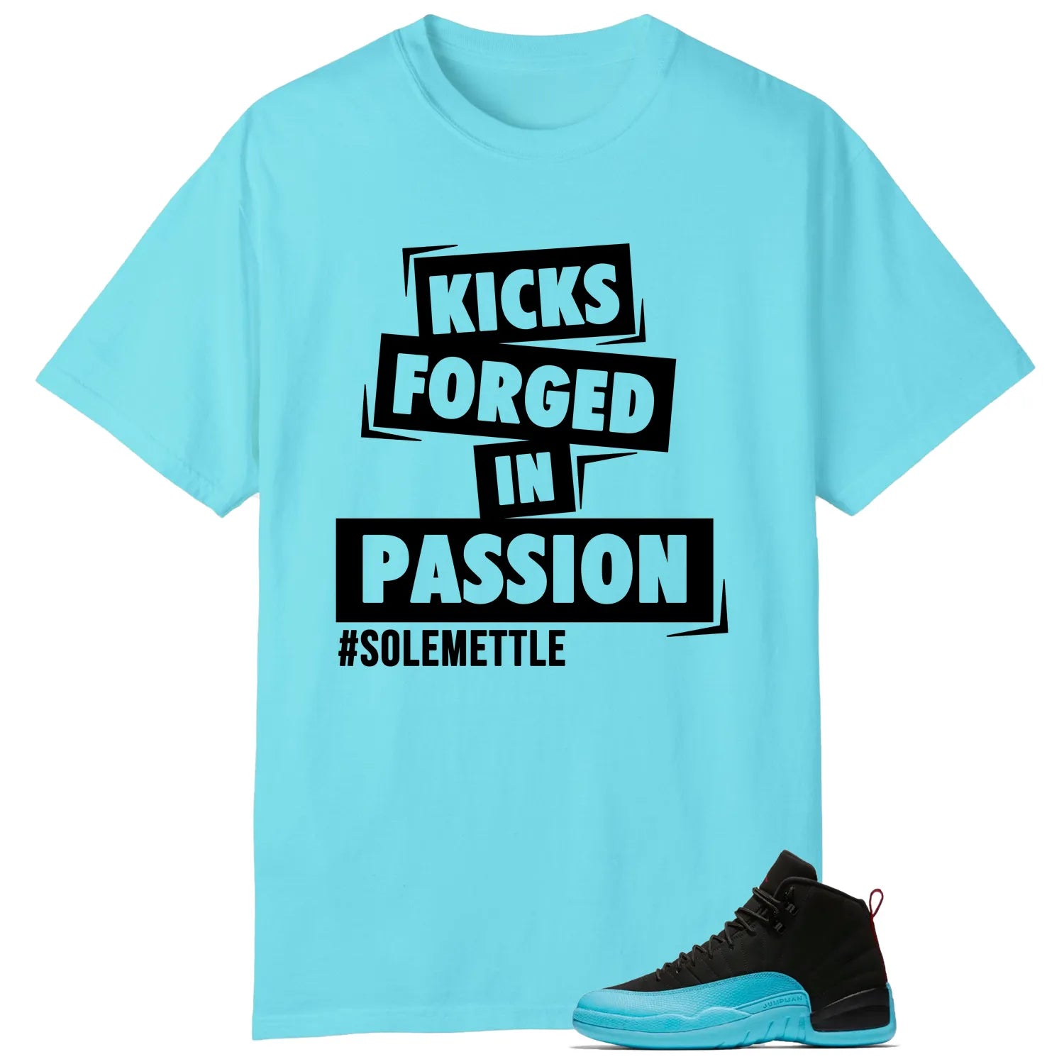 Passion Kicks Tee  Perfect Match for AIR JORDAN 12 GAMMA BLUE 130690-027 T-Shirt, Sneaker Match Tee