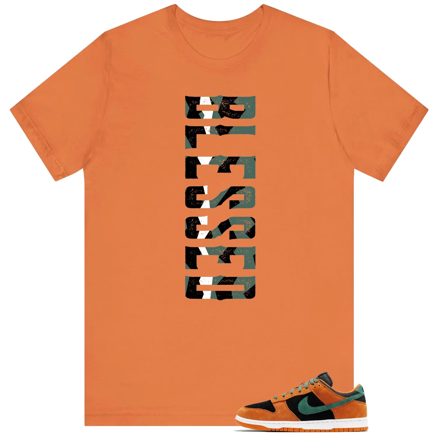 Blessed Tee | Dunk Low Ceramic Black Nori  Match DA1469-001 T-Shirt, Sneaker Match Tee