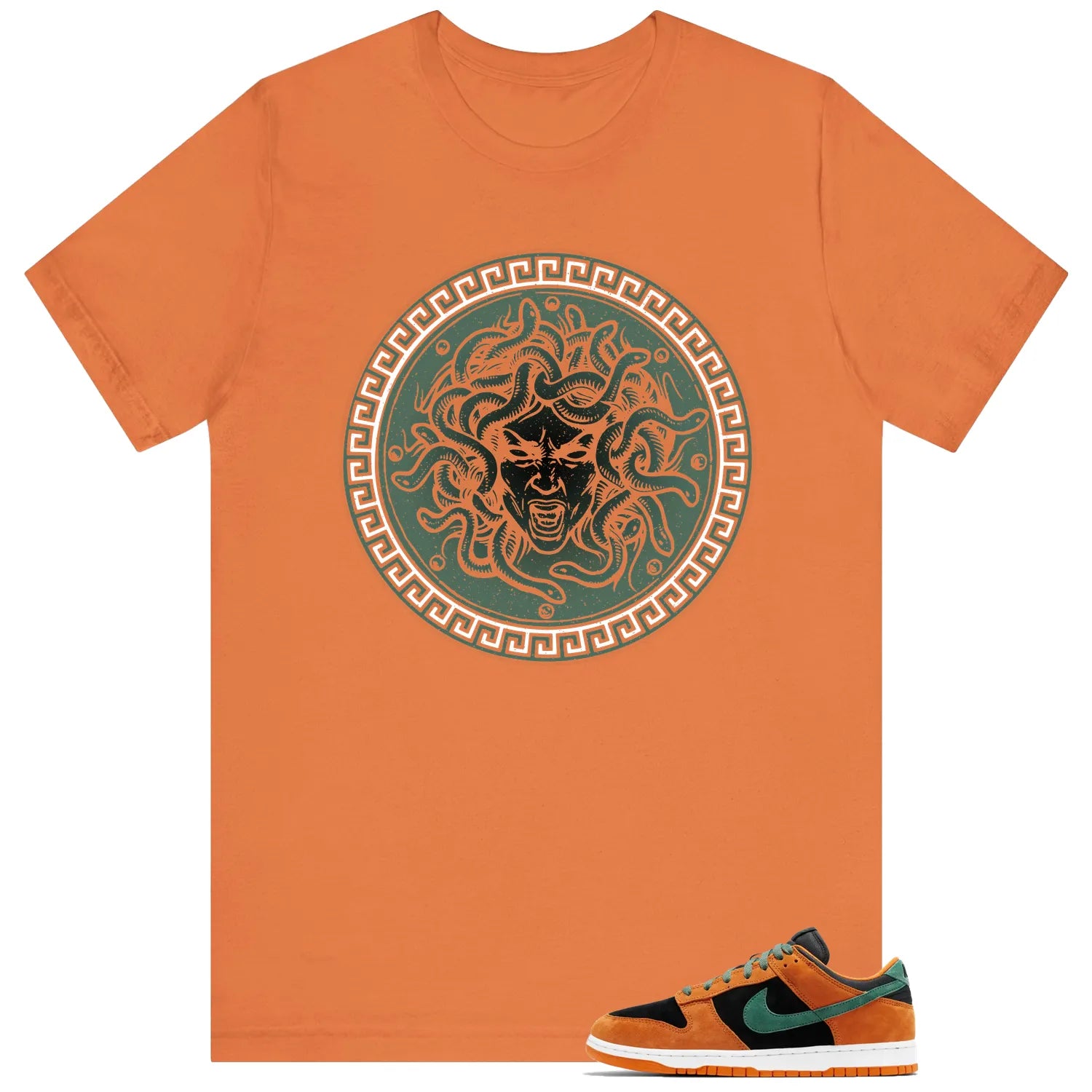 Medusa Tee for Dunk Low Ceramic Black Nori  Kicks DA1469-001 T-Shirt, Sneaker Match Tee