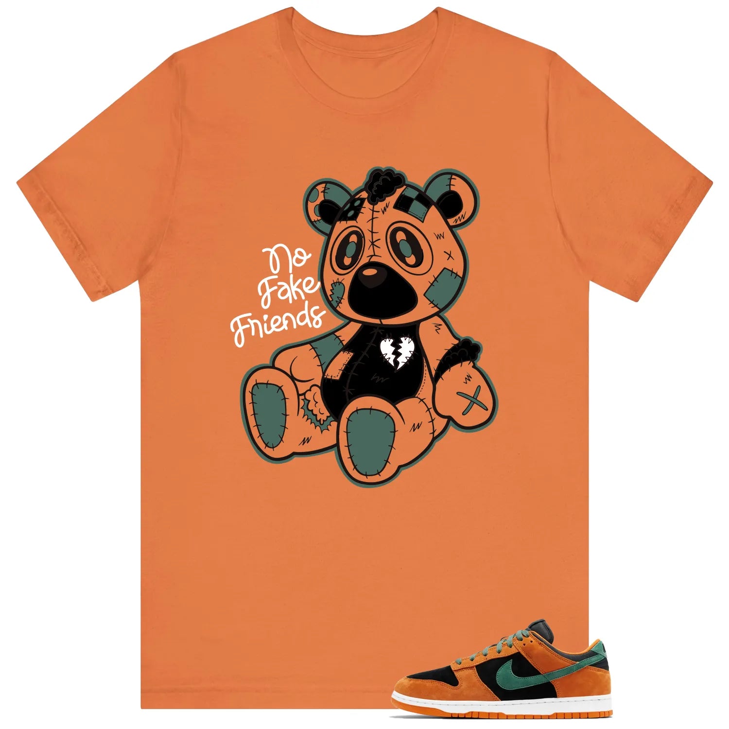 Fake Friends Tee for Dunk Low Ceramic Black Nori  Fans DA1469-001 T-Shirt, Sneaker Match Tee