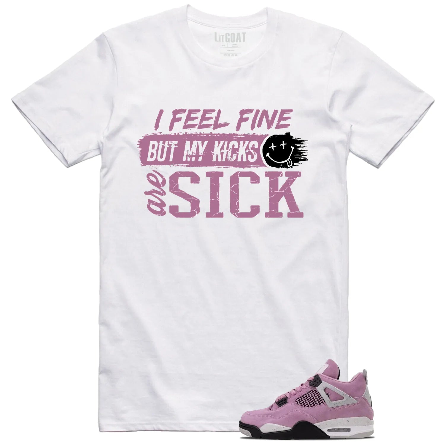 WMNS Air Jordan 4 Retro Orchid Match: Sick Kicks Shirt AQ9129-501 T-Shirt, Sneaker Match Tee