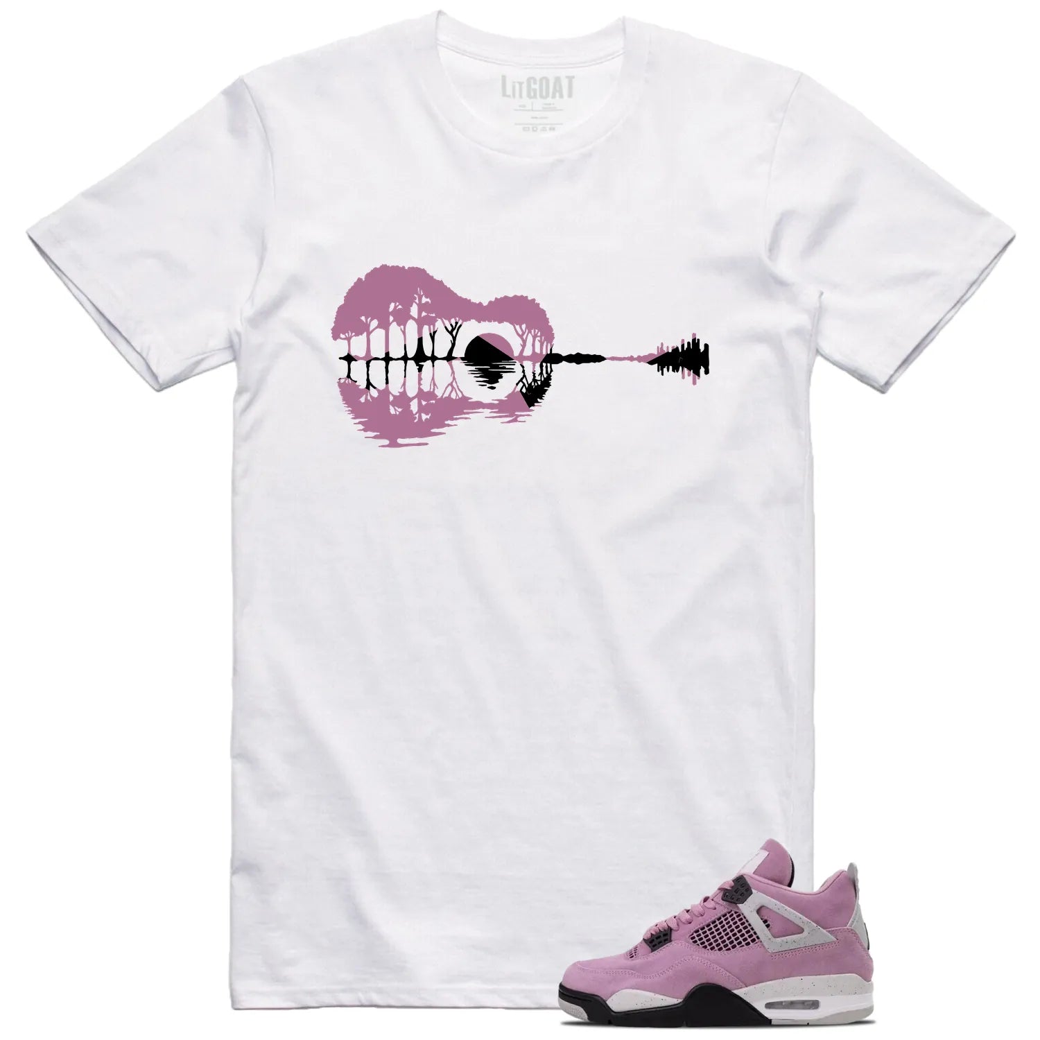 Guitar Shirt for WMNS Air Jordan 4 Retro Orchid Sneaker AQ9129-501 T-Shirt, Sneaker Match Tee