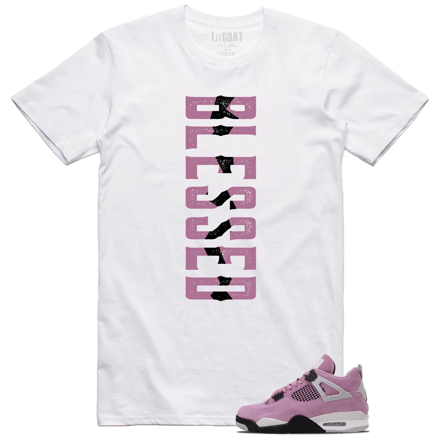 Blessed Tee | WMNS Air Jordan 4 Retro Orchid Match AQ9129-501 T-Shirt, Sneaker Match Tee