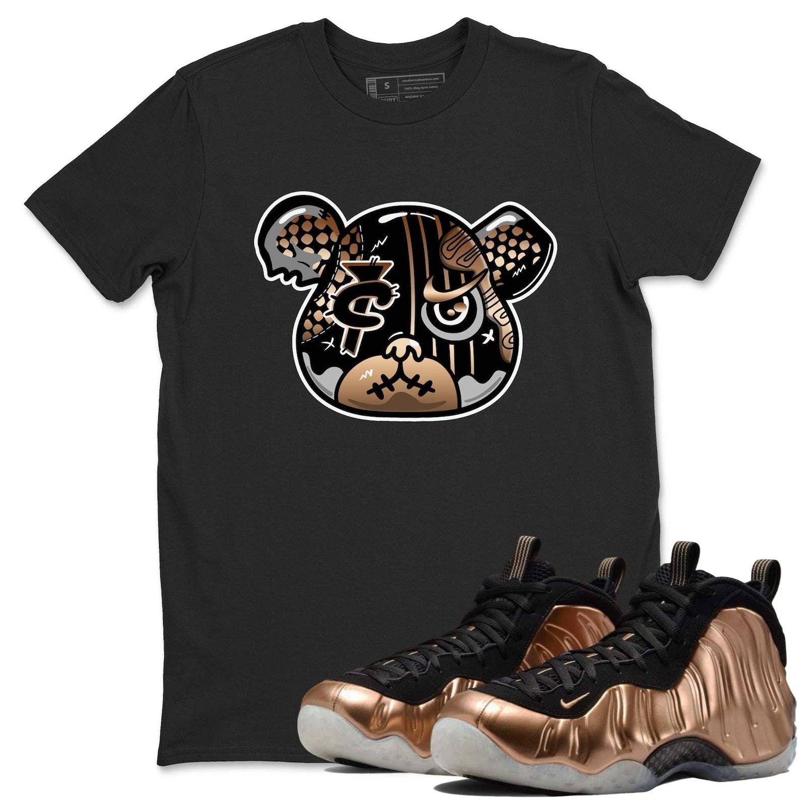 Foamposite Bear Unisex Shirts To Match Jordans Air Foamposite One Metallic Copper, FZ9902-001 T-Shirt, Sneaker Match Tee
