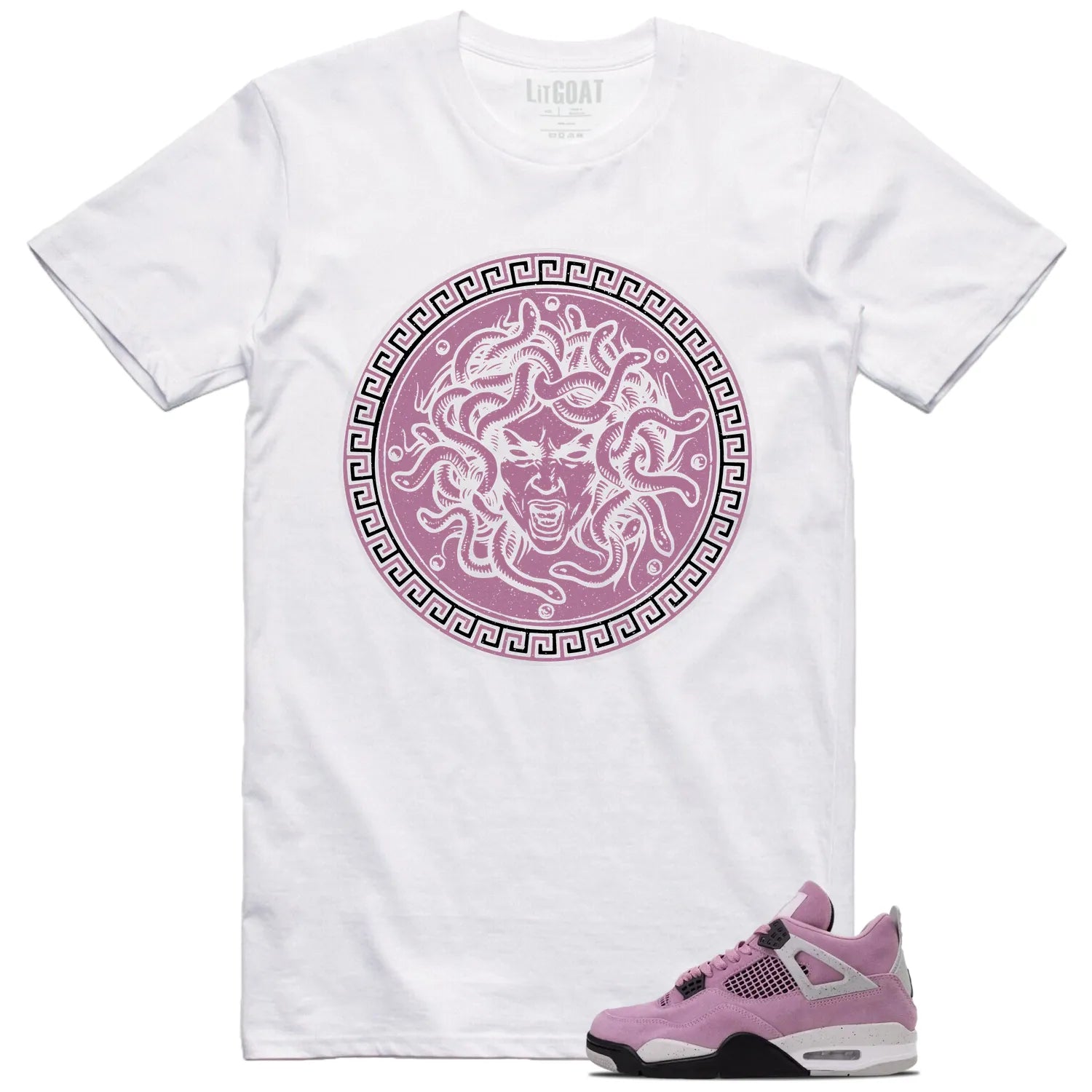 Medusa Tee for WMNS Air Jordan 4 Retro Orchid Kicks AQ9129-501 T-Shirt, Sneaker Match Tee
