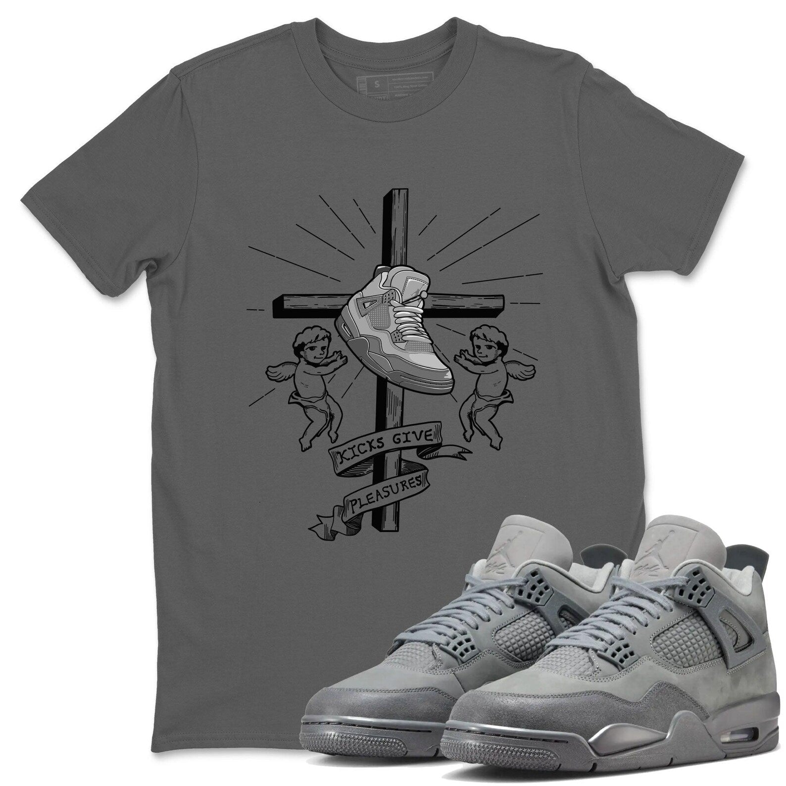 Kicks Give Pleasures Unisex Shirts To Match Jordans Jordan 4s Wet Cement, FQ7928-001 T-Shirt, Sneaker Match Tee