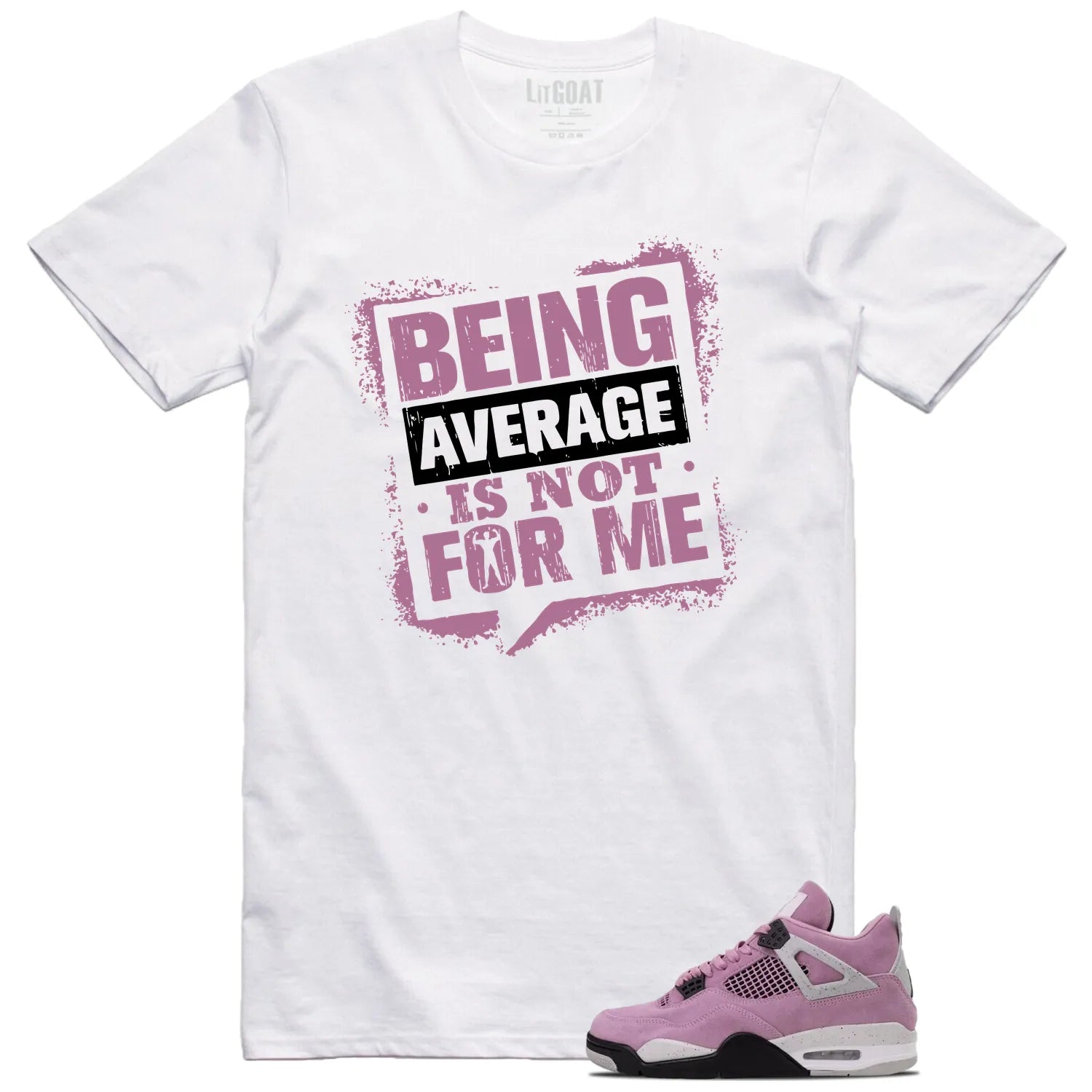 Average Not Me Tee Matches WMNS Air Jordan 4 Retro Orchid Sneaker AQ9129-501 T-Shirt, Sneaker Match Tee