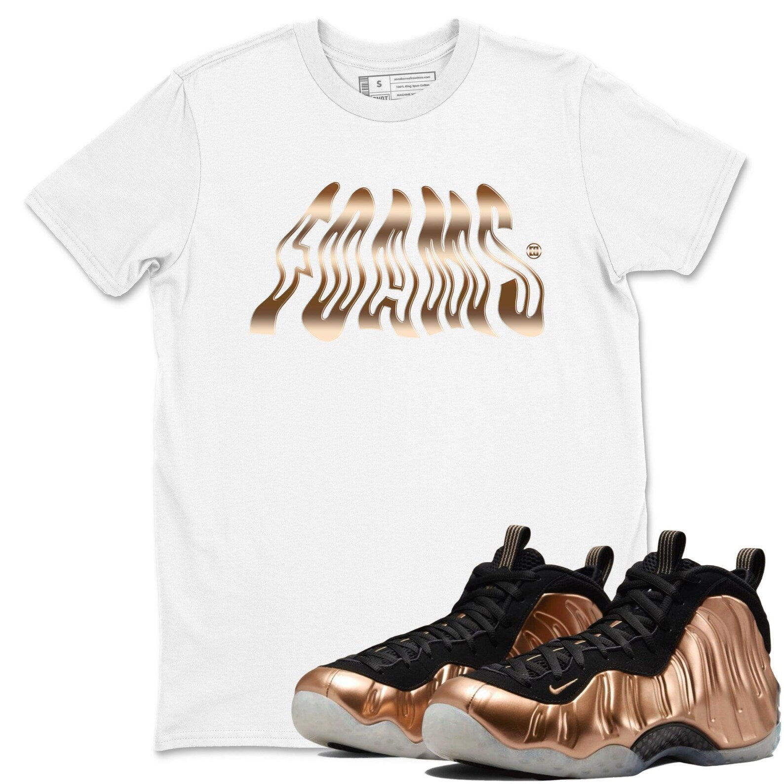 Foams Unisex Shirts To Match Jordans Air Foamposite One Metallic Copper, FZ9902-001 T-Shirt, Sneaker Match Tee