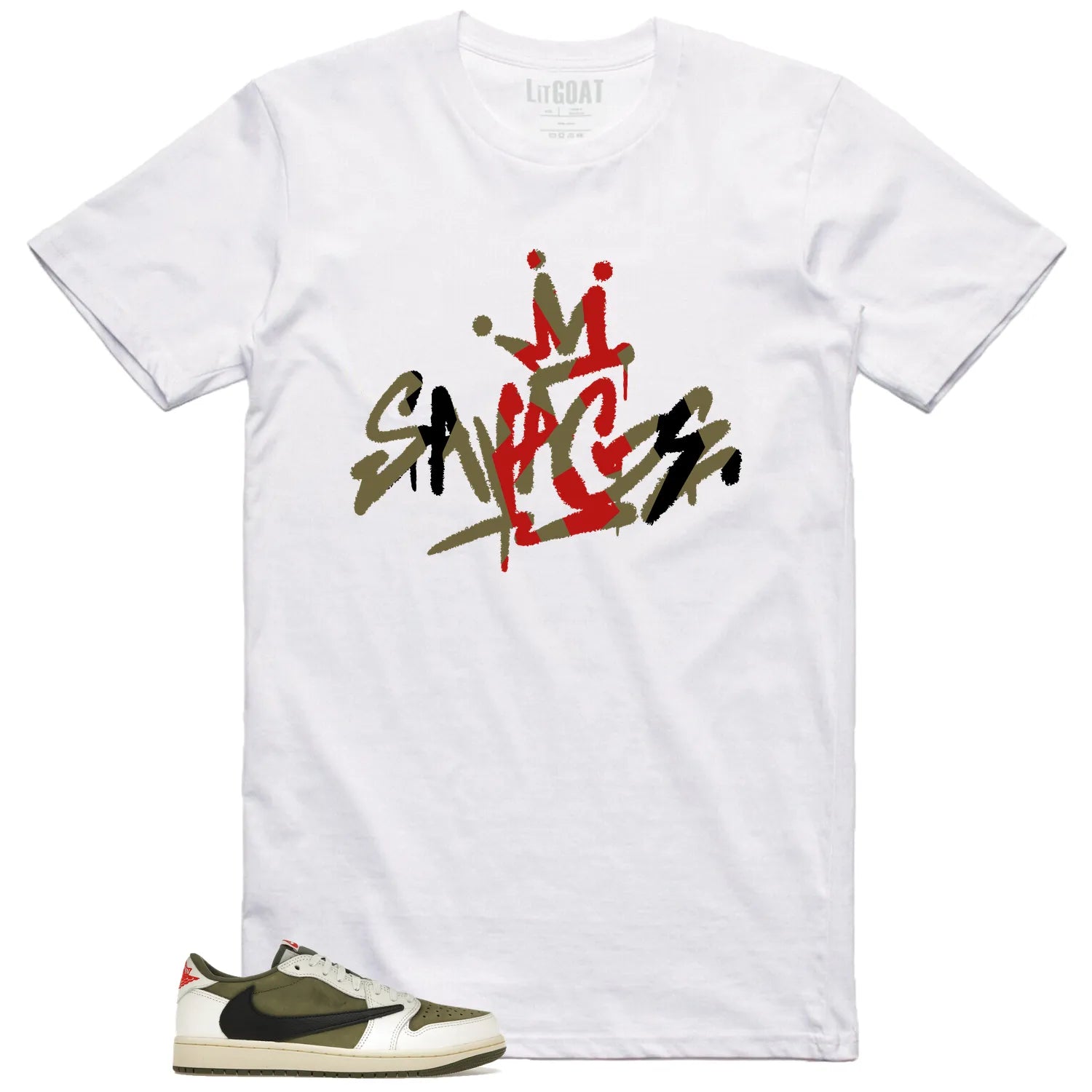 Savage Style Shirt for Jordan 1 Low x Travis Scott Medium Olive Lovers DM7866-200 T-Shirt, Sneaker Match Tee