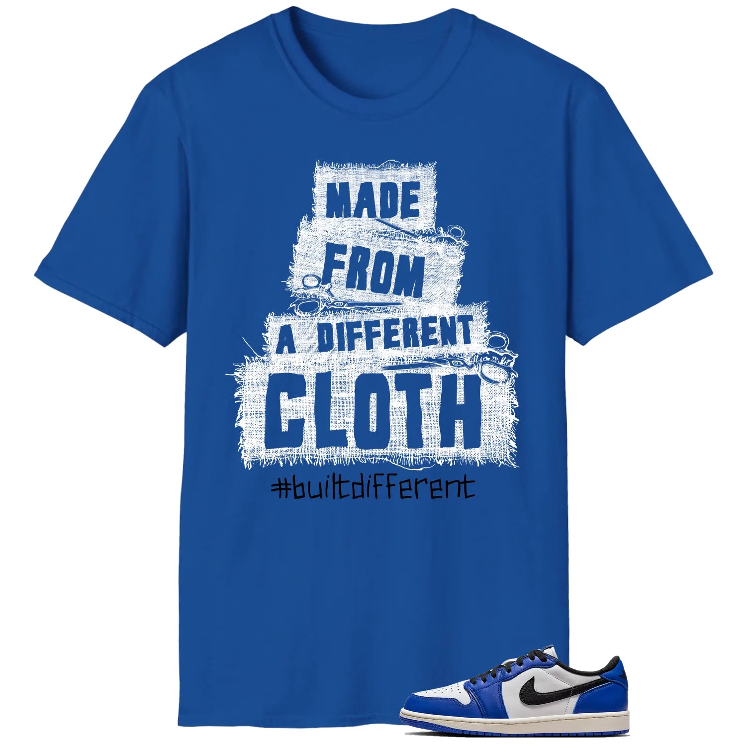 Built Different Tee for Air Jordan 1 Low Game Royal CZ0790-140 T-Shirt, Sneaker Match Tee