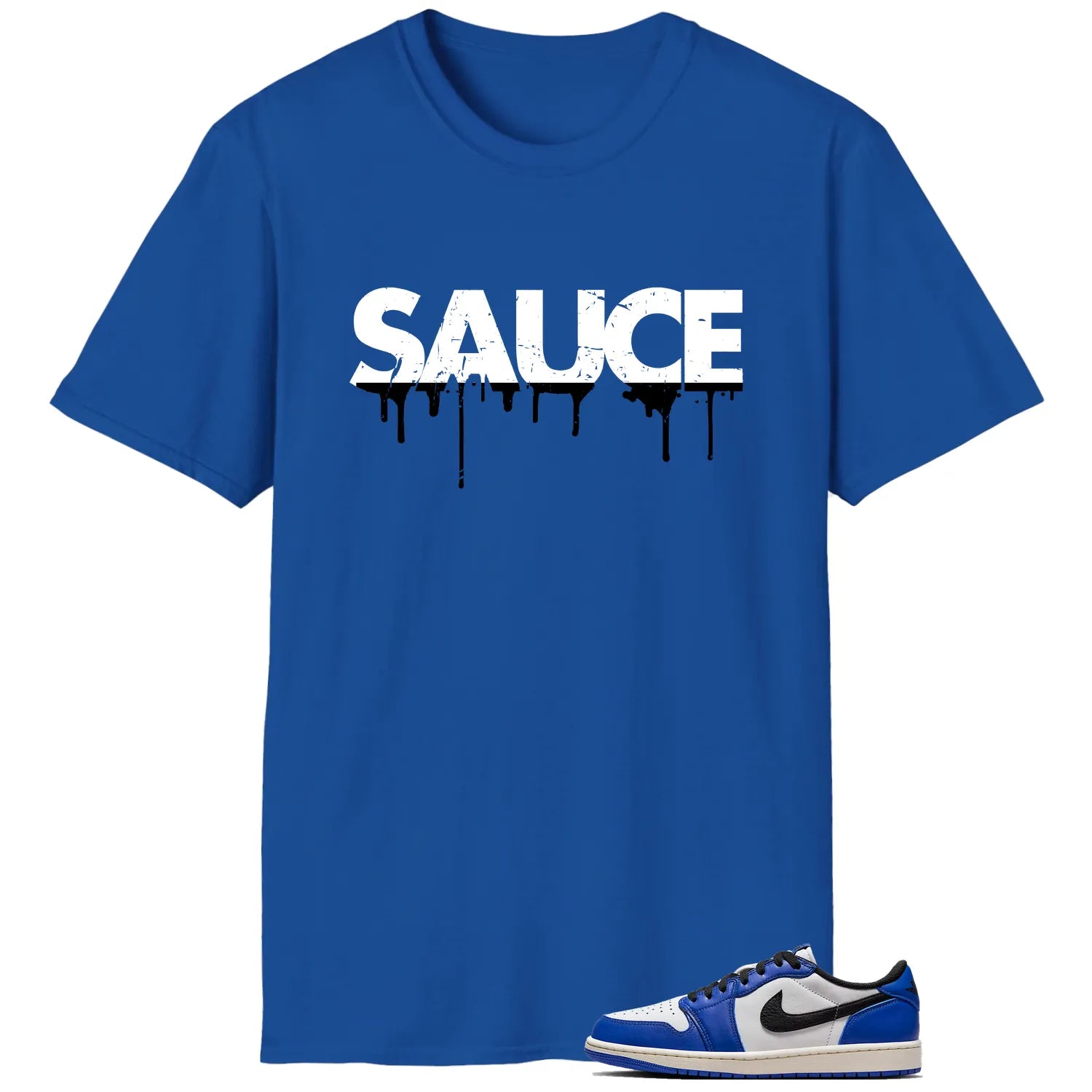 Sauce Tee to Match Your Air Jordan 1 Low Game Royal CZ0790-140 T-Shirt, Sneaker Match Tee