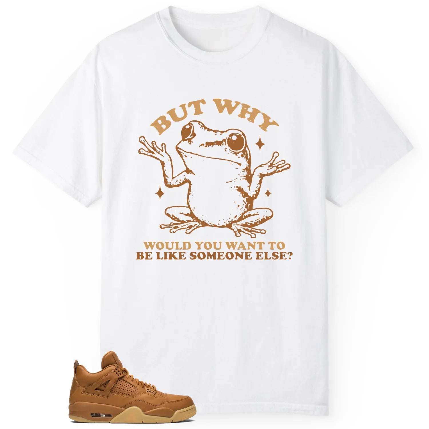 Funny But Why Shirt for Jordan 4 Retro Ginger Wheat 819139-205 T-Shirt, Sneaker Match Tee