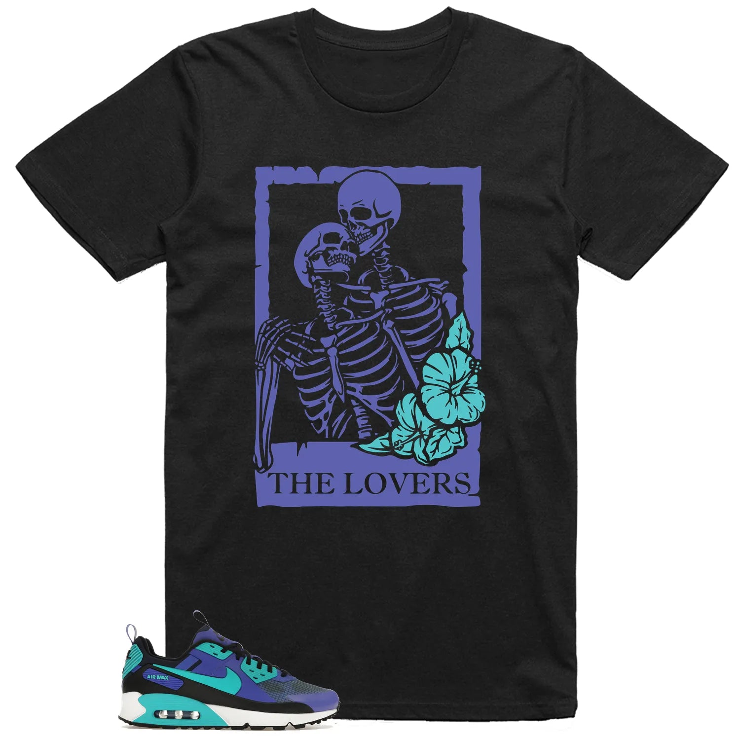 Lovers Tee for Air Max 90 Drift Persian Violet Sneakers FB2877-500 T-Shirt, Sneaker Match Tee
