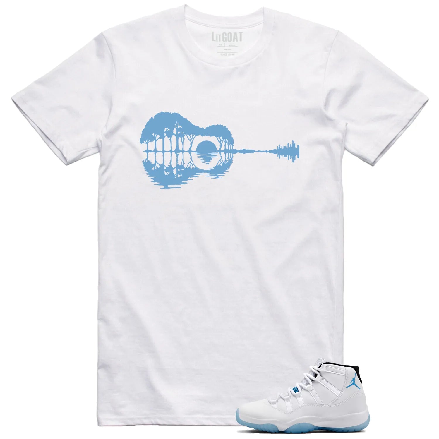 Guitar Shirt for Jordan 11 Legend Blue Sneaker CT8012-104 T-Shirt, Sneaker Match Tee