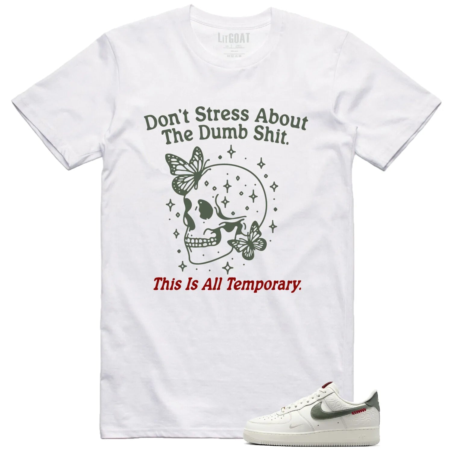 Style Air Force 1 Low Year Of The Snake With This Don’t Stress TShirt HV5979-130 T-Shirt, Sneaker Match Tee
