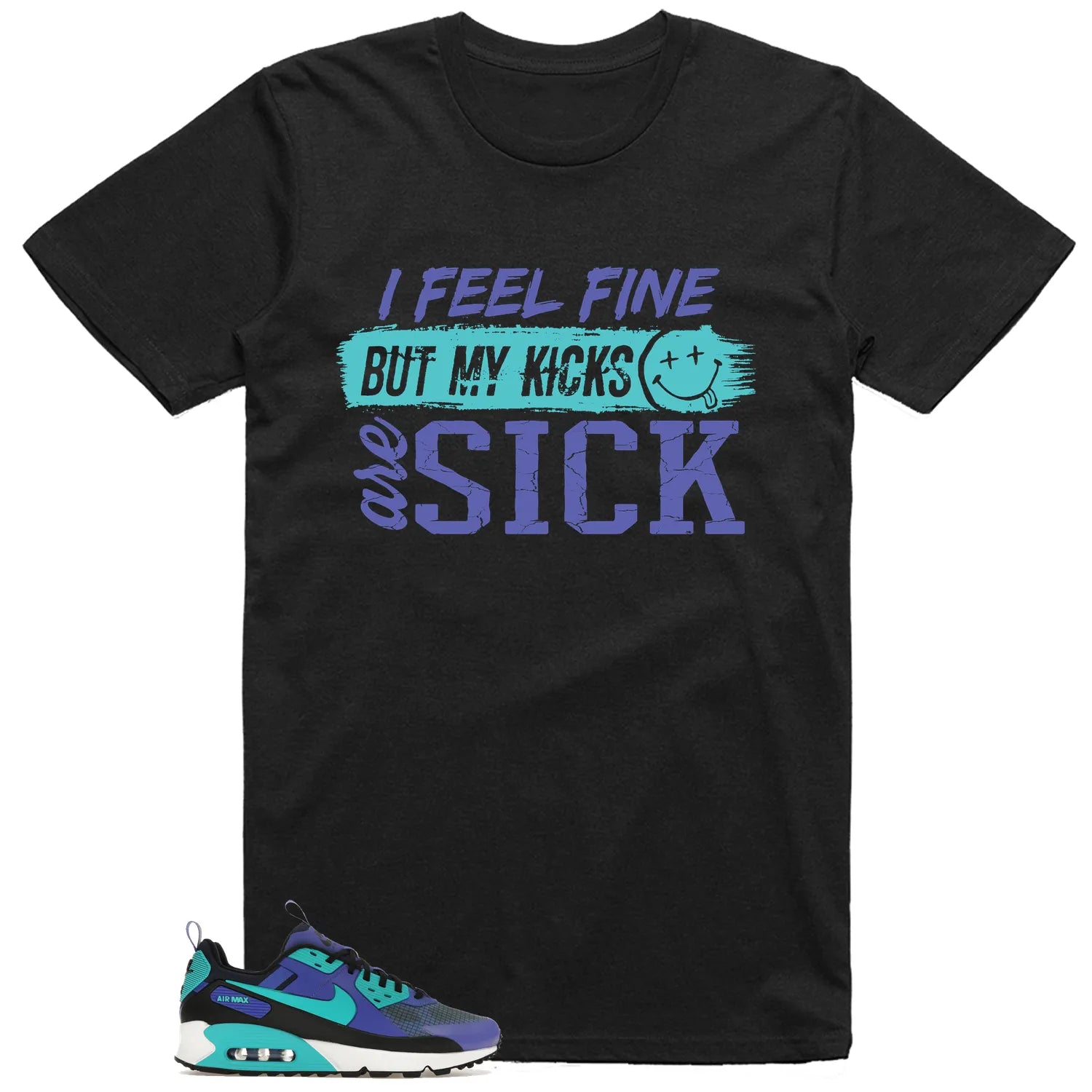 Air Max 90 Drift Persian Violet Match: Sick Kicks Shirt FB2877-500 T-Shirt, Sneaker Match Tee