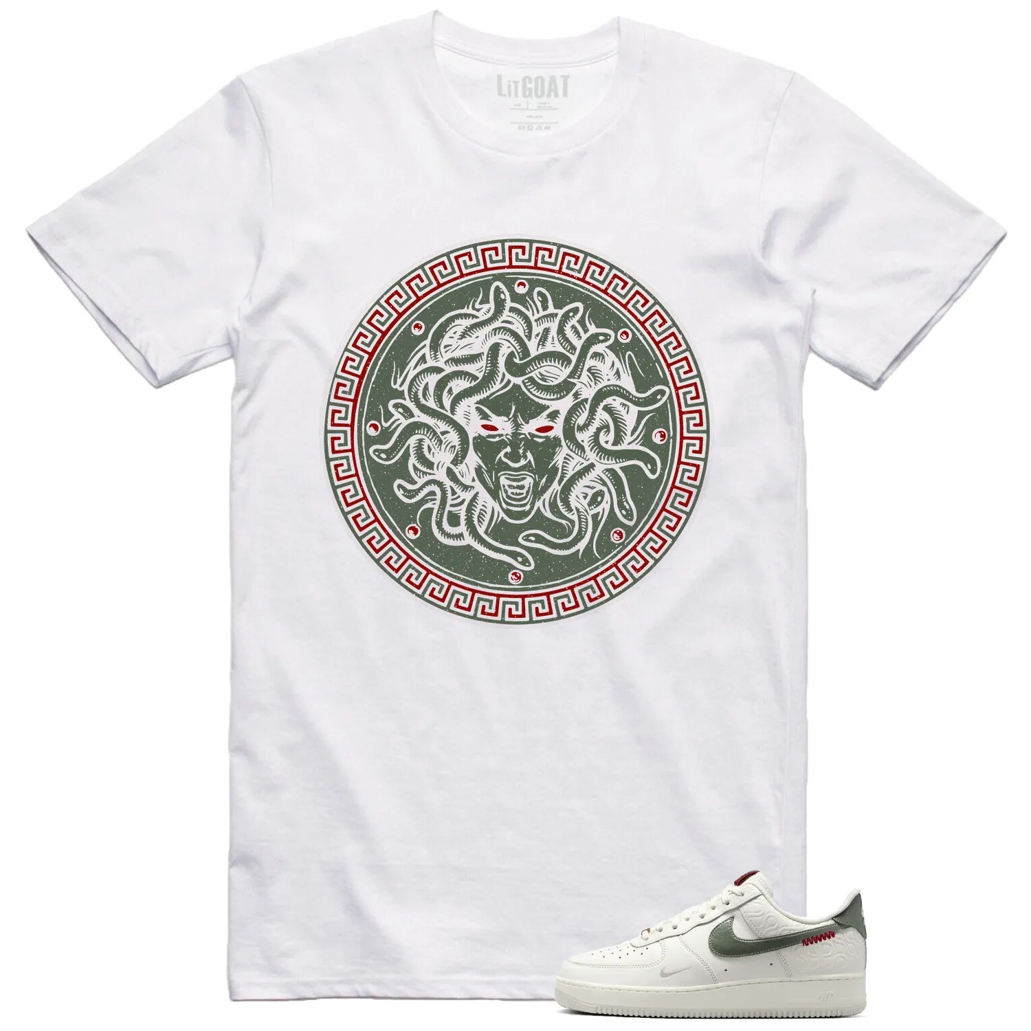 Medusa Tee for Air Force 1 Low Year Of The Snake Kicks HV5979-130 T-Shirt, Sneaker Match Tee