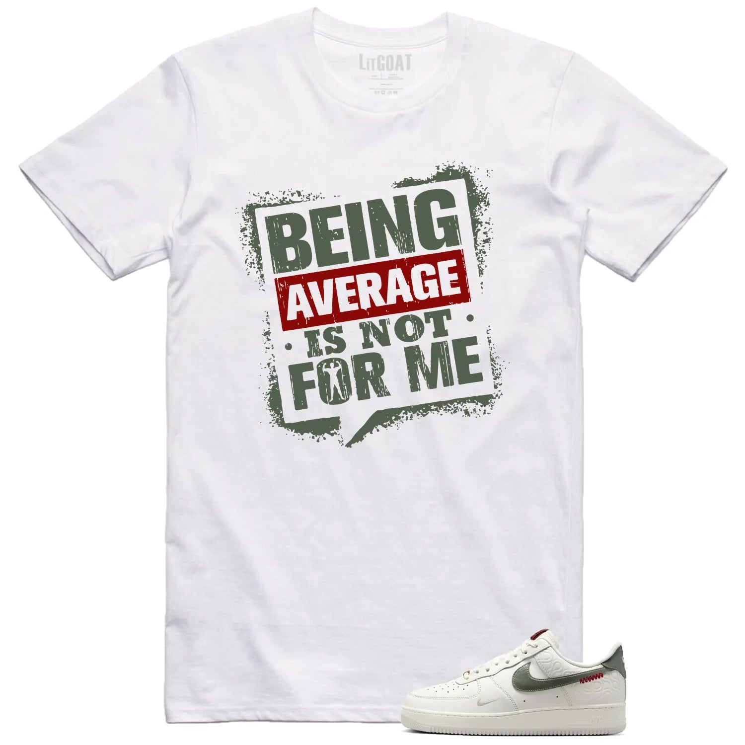 Average Not Me Tee Matches Air Force 1 Low Year Of The Snake Sneaker HV5979-130 T-Shirt, Sneaker Match Tee