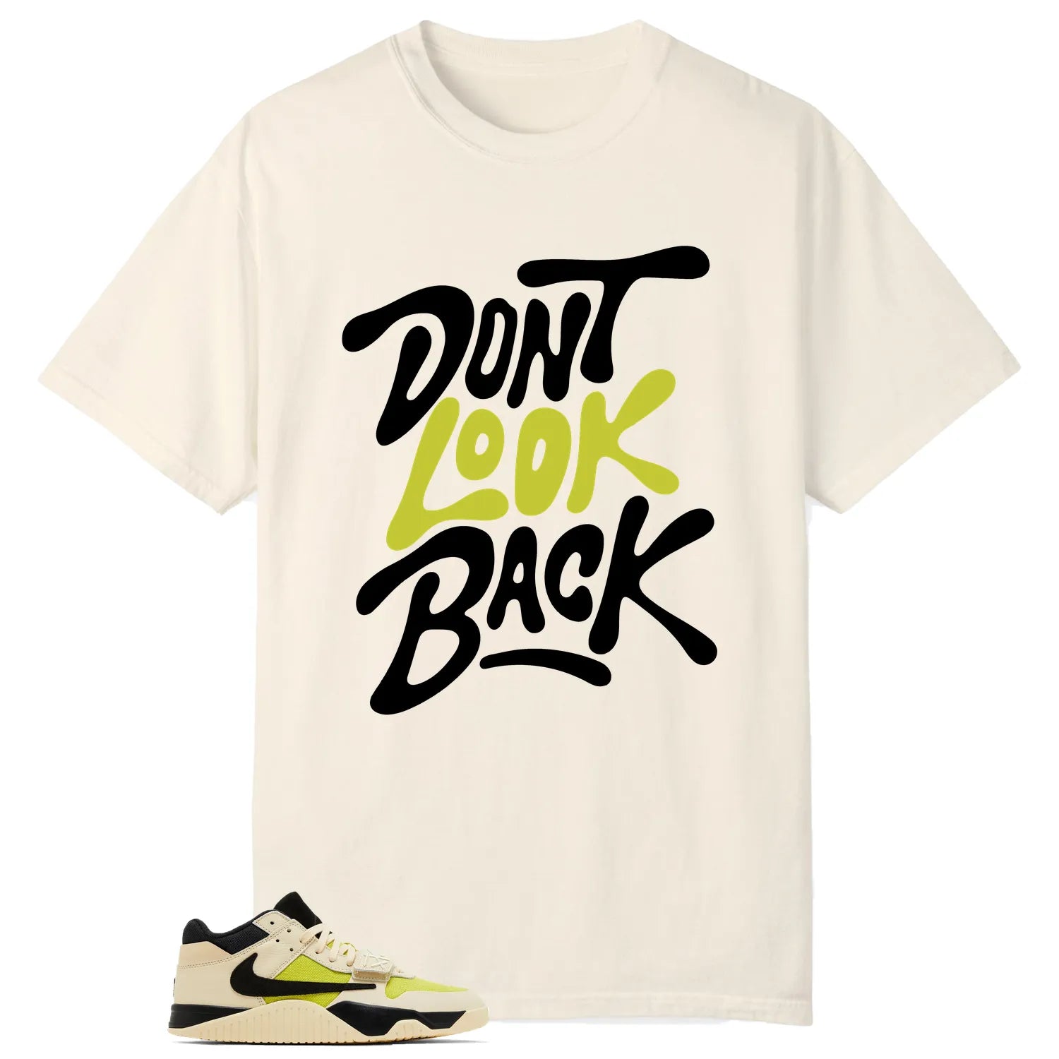 Jordan Jumpman x Travis Scott Bright Cactus Style: Don’t Look Back Shirt FZ8117-102 T-Shirt, Sneaker Match Tee