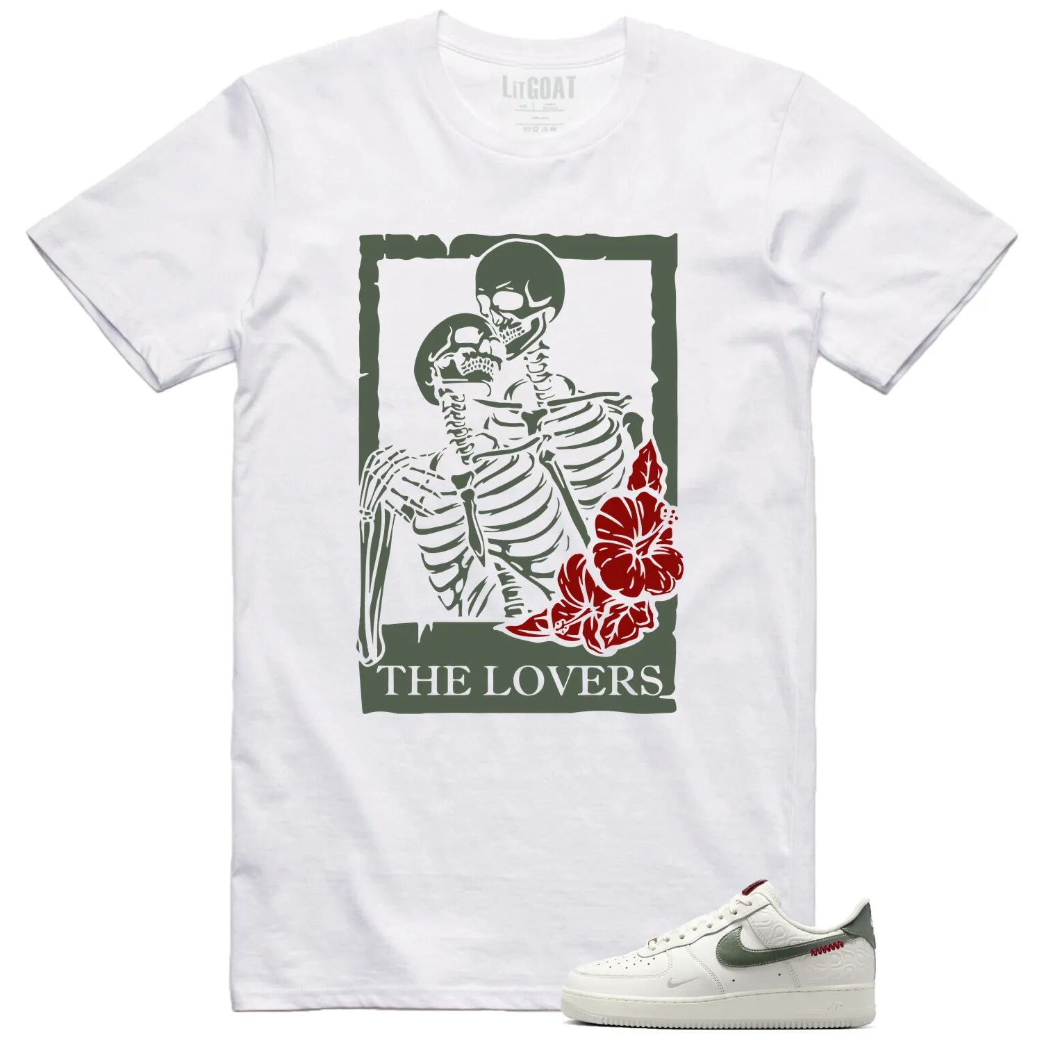 Lovers Tee for Air Force 1 Low Year Of The Snake Sneakers HV5979-130 T-Shirt, Sneaker Match Tee