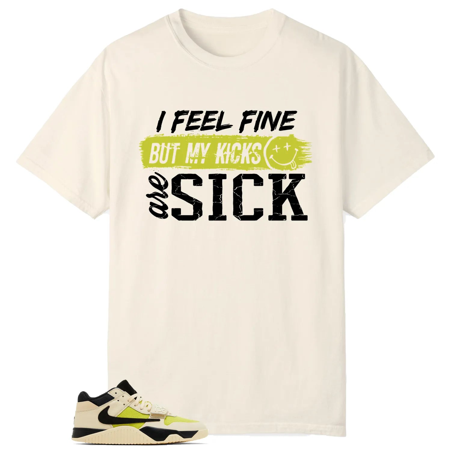 Jordan Jumpman x Travis Scott Bright Cactus Match: Sick Kicks Shirt FZ8117-102 T-Shirt, Sneaker Match Tee