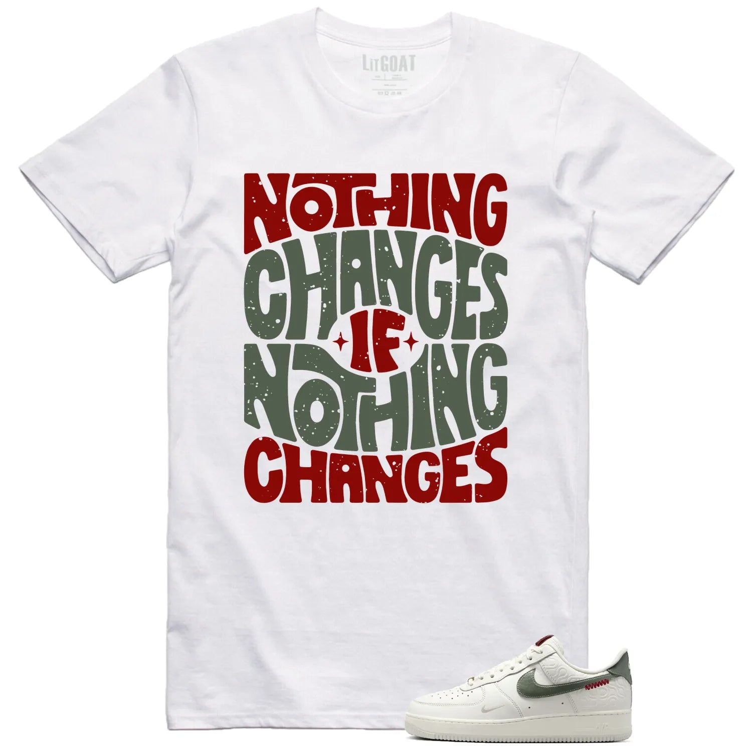 Air Force 1 Low Year Of The Snake Style: Nothing Changes Tee HV5979-130 T-Shirt, Sneaker Match Tee