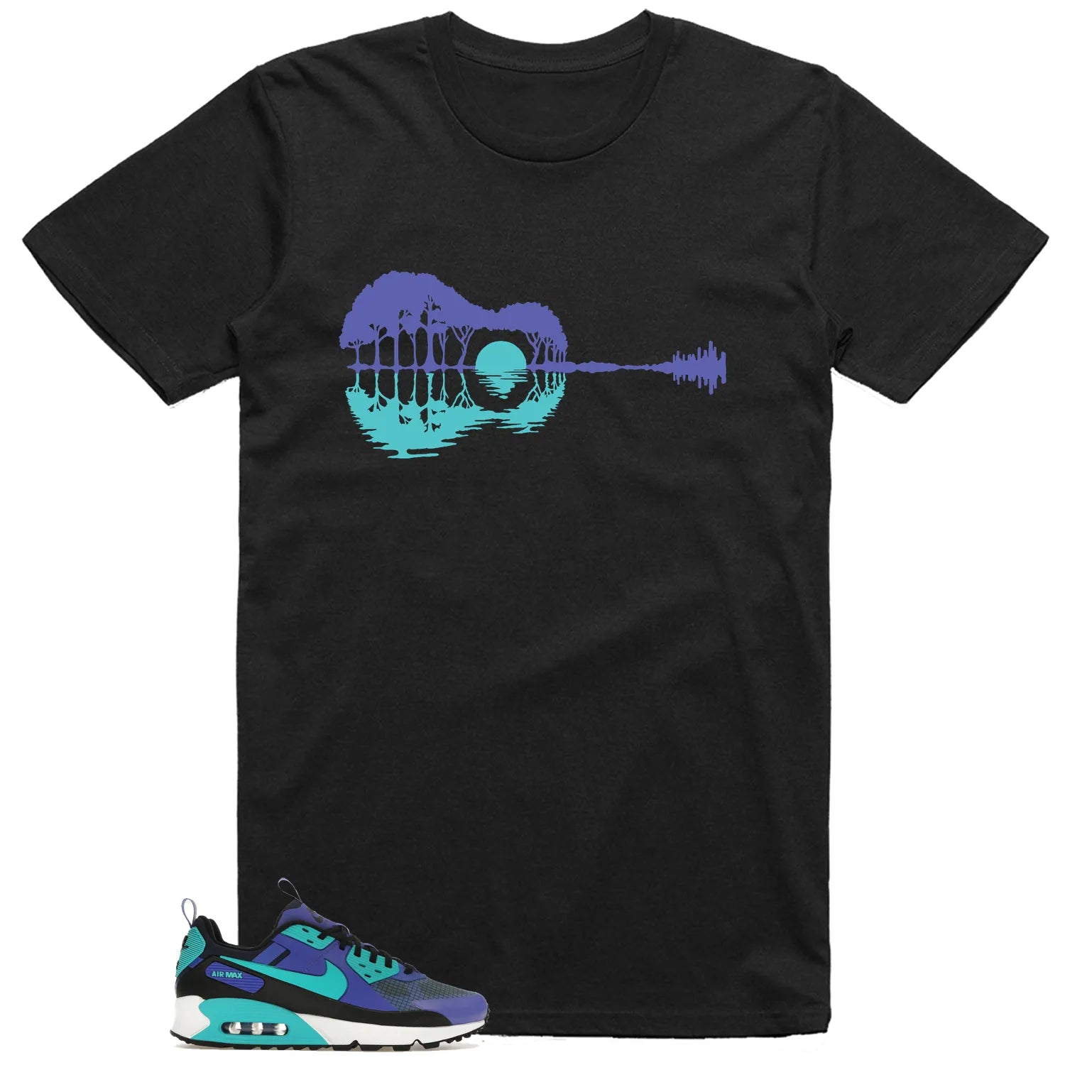 Guitar Shirt for Air Max 90 Drift Persian Violet Sneaker FB2877-500 T-Shirt, Sneaker Match Tee