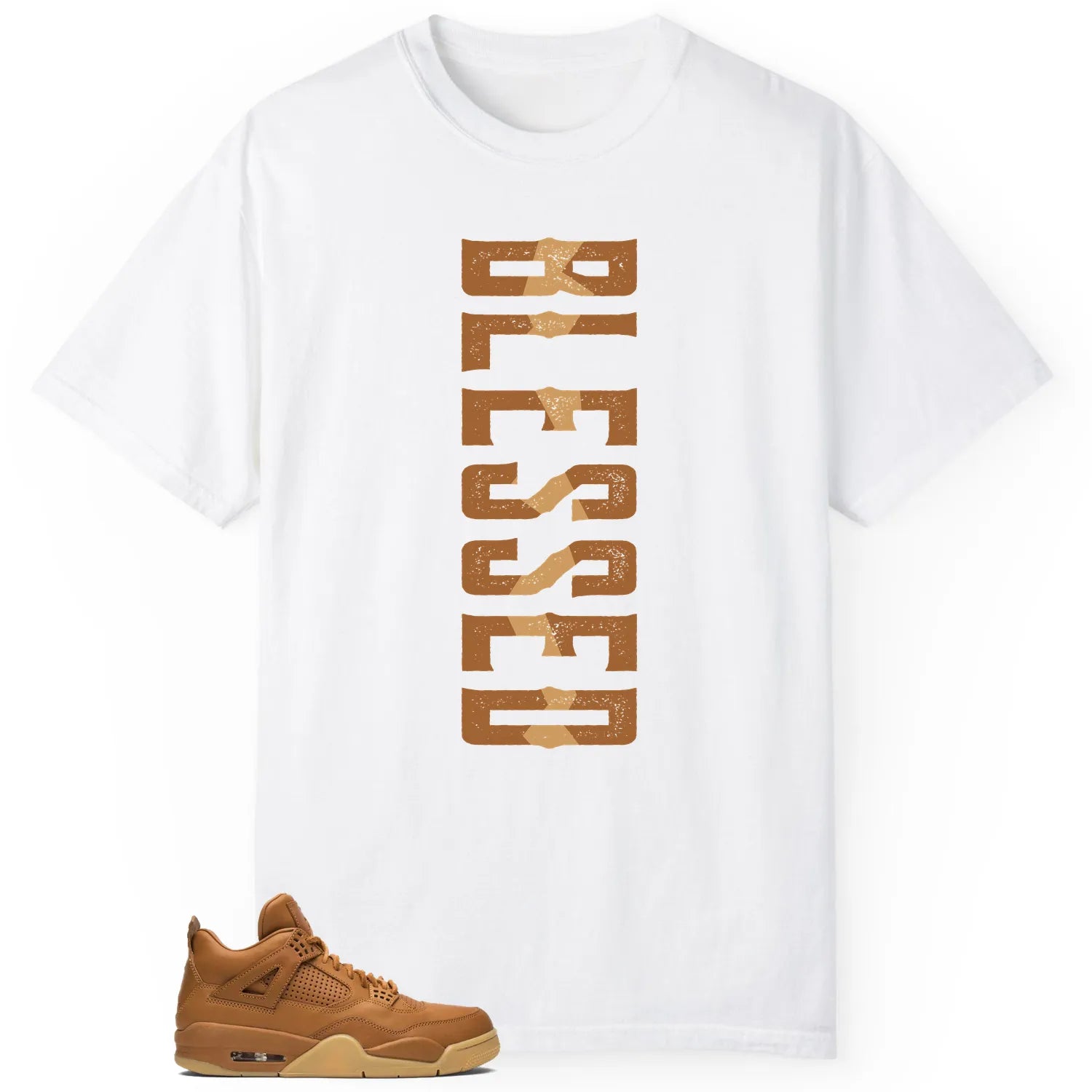 Blessed Tee , Jordan 4 Retro Ginger Wheat Match 819139-205 T-Shirt, Sneaker Match Tee