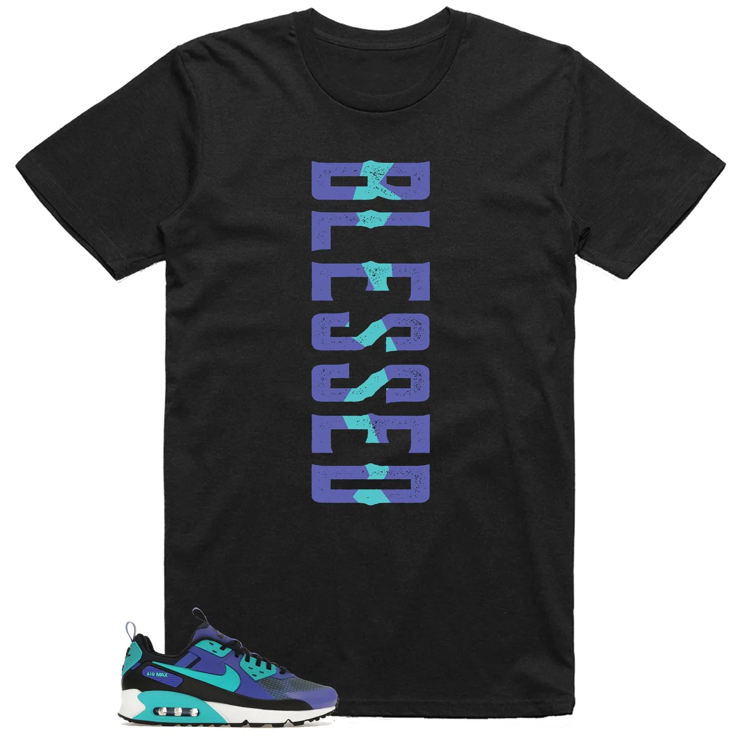 Blessed Tee, Air Max 90 Drift Persian Violet Match FB2877-500 T-Shirt, Sneaker Match Tee