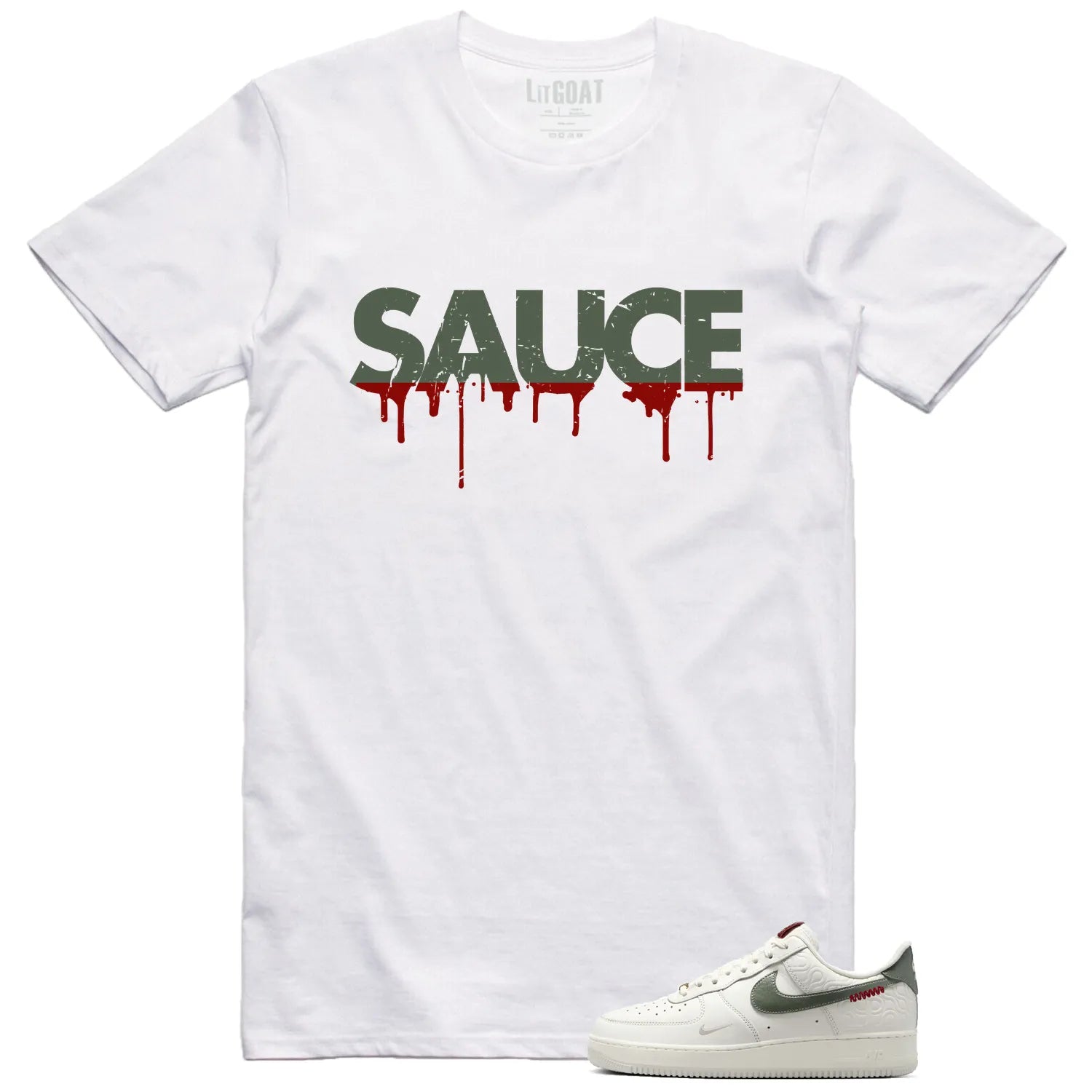Sauce Tee to Match Your Air Force 1 Low Year Of The Snake HV5979-130 T-Shirt, Sneaker Match Tee