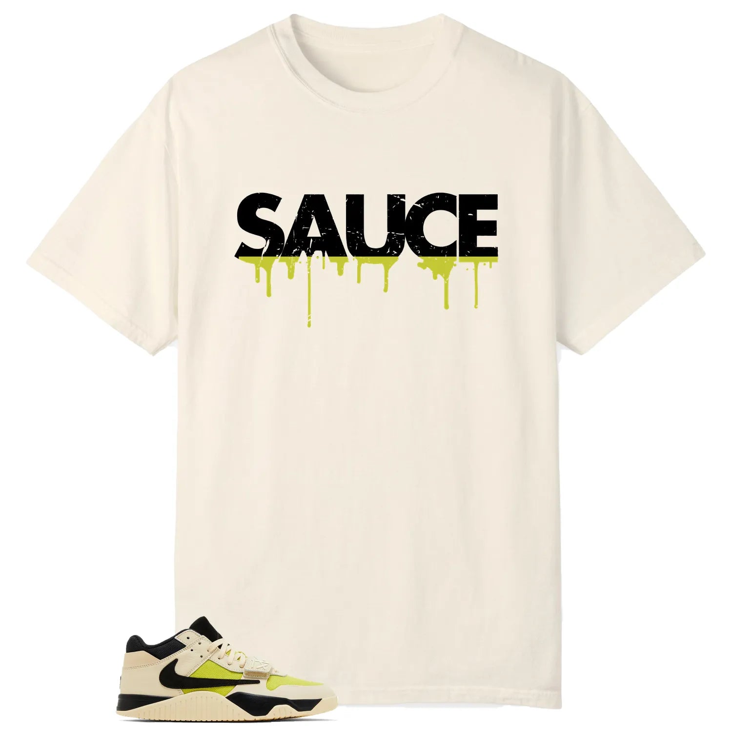 Sauce Tee to Match Your Jordan Jumpman x Travis Scott Bright Cactus FZ8117-102 T-Shirt, Sneaker Match Tee