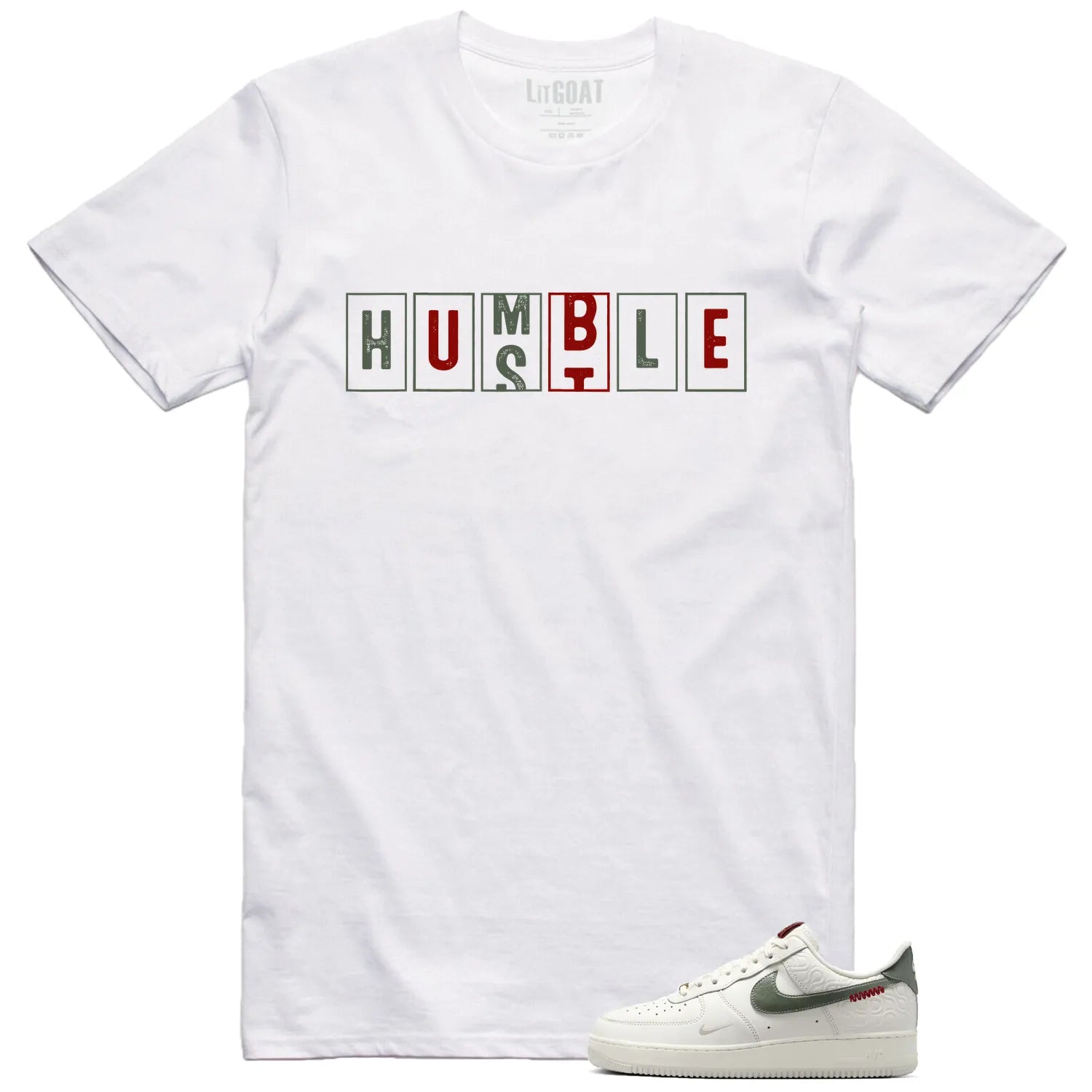 Air Force 1 Low Year Of The Snake , Hustle Humble T-Shirt HV5979-130 T-Shirt, Sneaker Match Tee