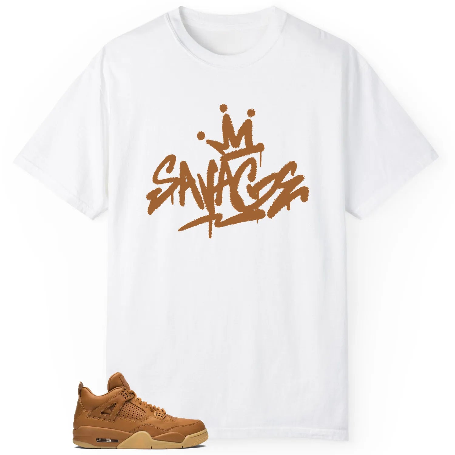Savage Style Shirt for Jordan 4 Retro Ginger Wheat Lovers 819139-205 T-Shirt, Sneaker Match Tee