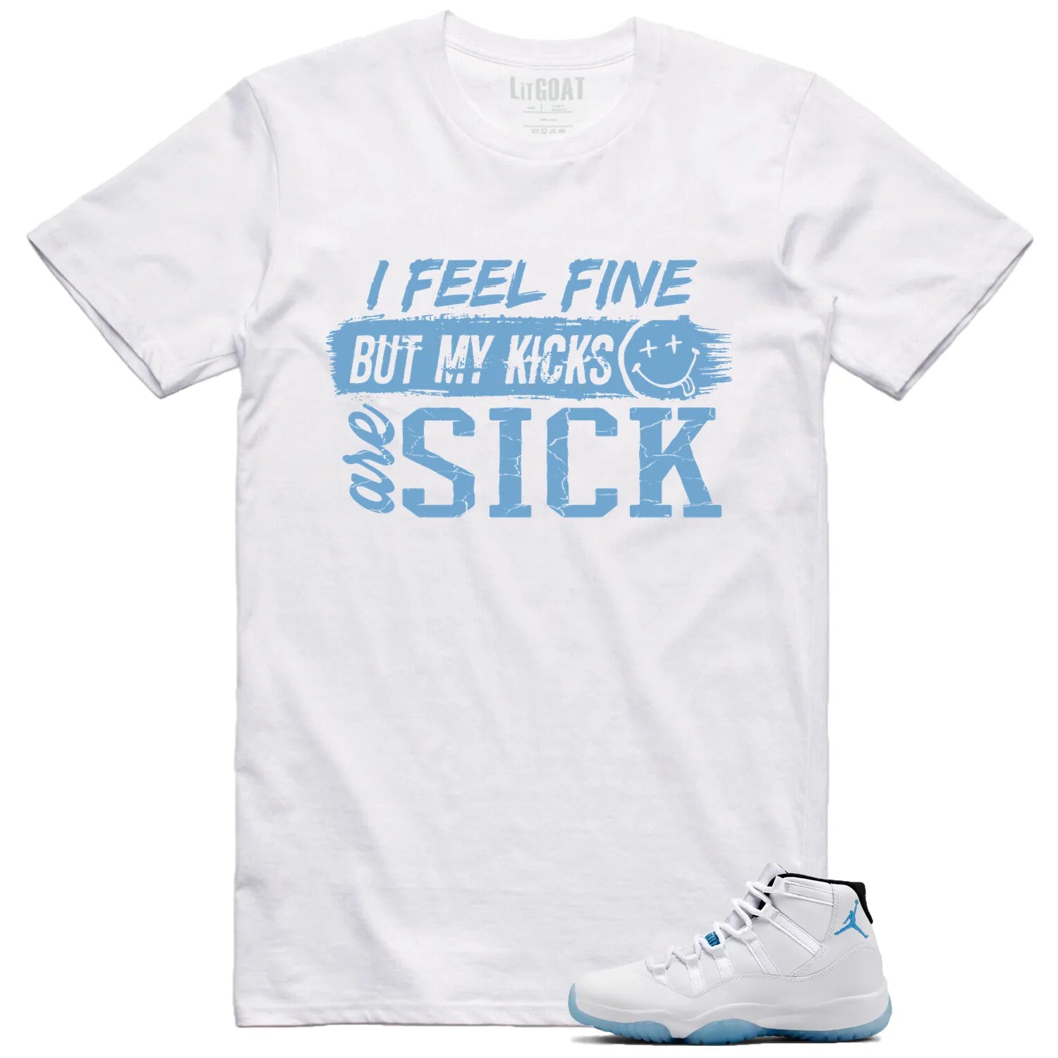Jordan 11 Legend Blue Match: Sick Kicks Shirt CT8012-104 T-Shirt, Sneaker Match Tee