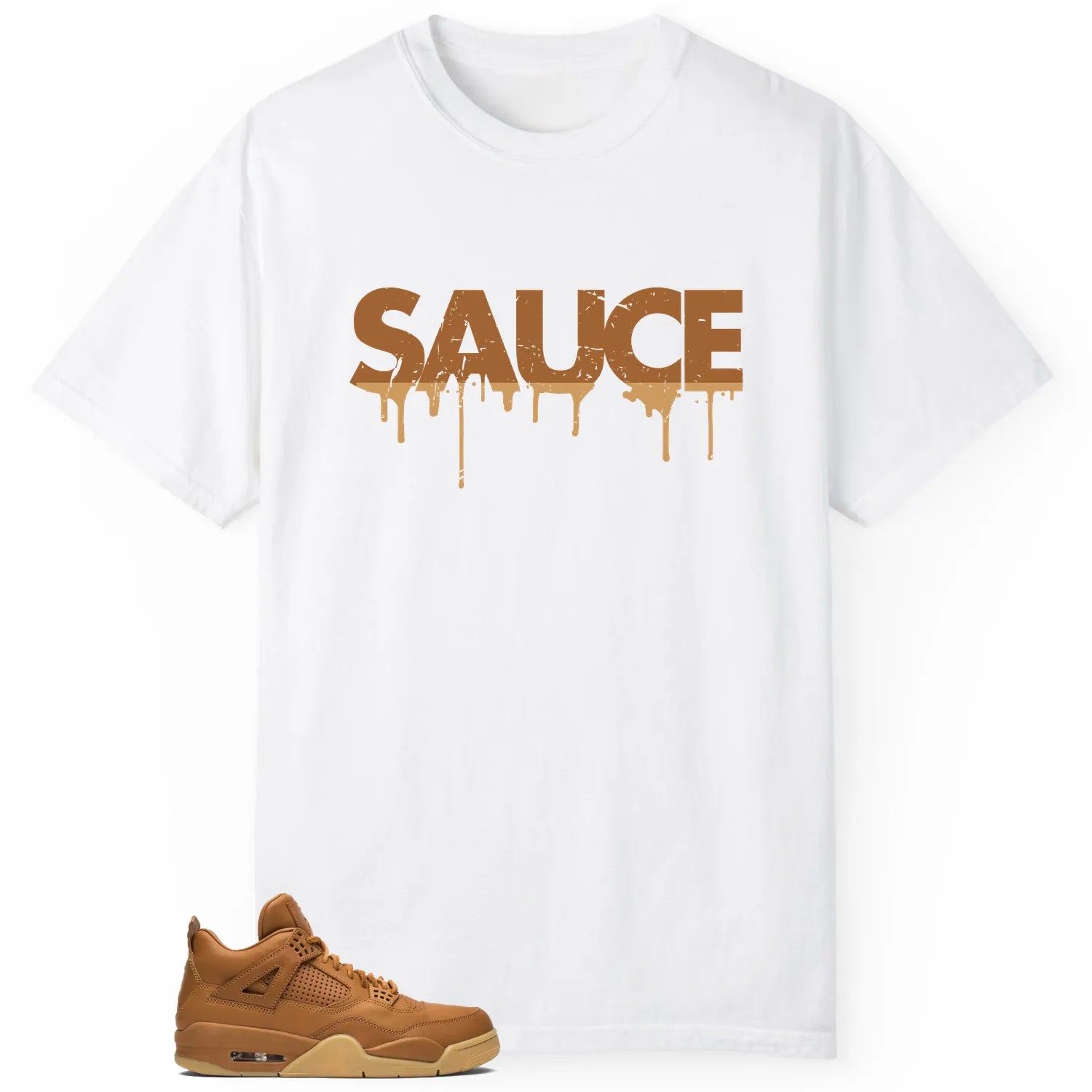 Sauce Tee to Match Your Jordan 4 Retro Ginger Wheat 819139-205 T-Shirt, Sneaker Match Tee