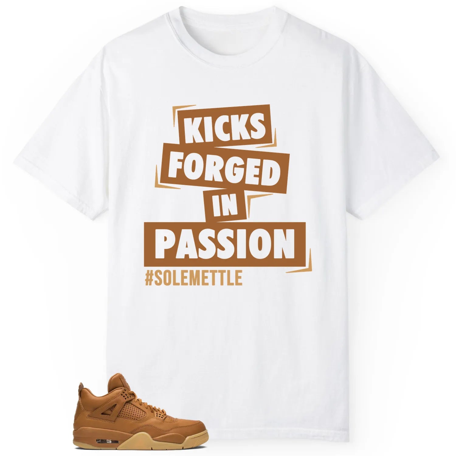 Passion Kicks Tee , Perfect Match for Jordan 4 Retro Ginger Wheat 819139-205 T-Shirt, Sneaker Match Tee