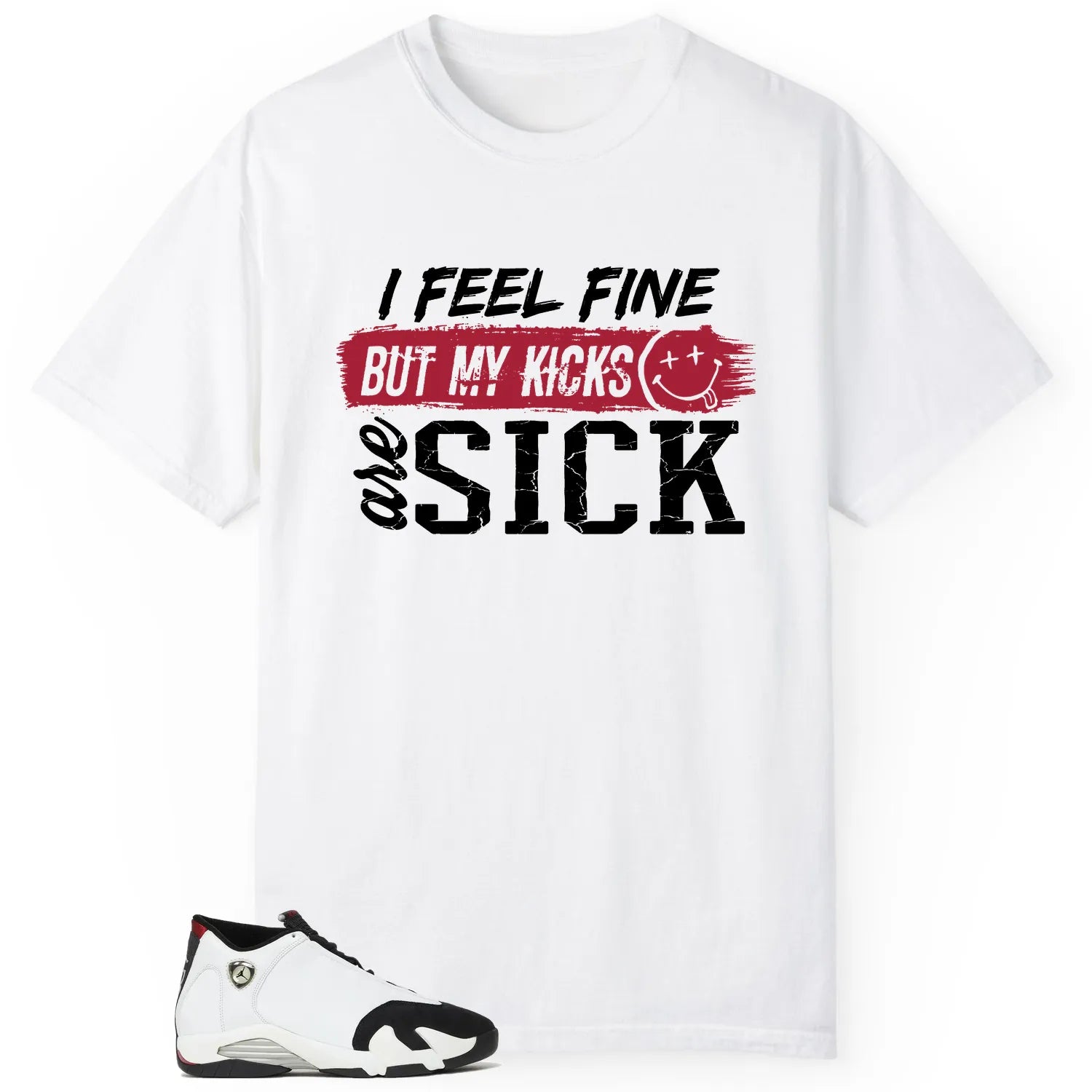 Air Jordan 14 Black Toe 2024 Match: Sick Kicks Shirt 487471-160 T-Shirt, Sneaker Match Tee