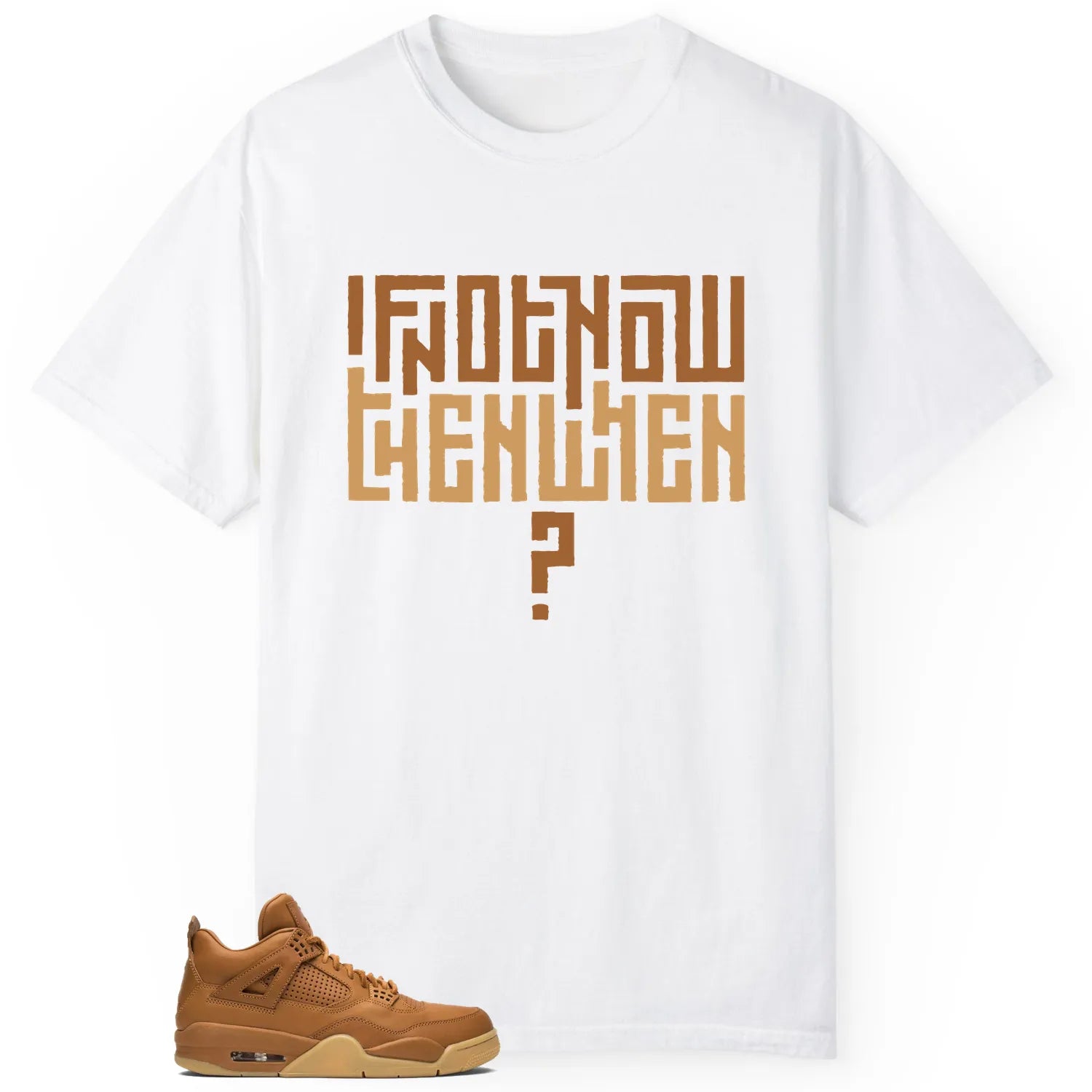 Jordan 4 Retro Ginger Wheat Style T-shirt Motivational Graphic 819139-205 T-Shirt, Sneaker Match Tee