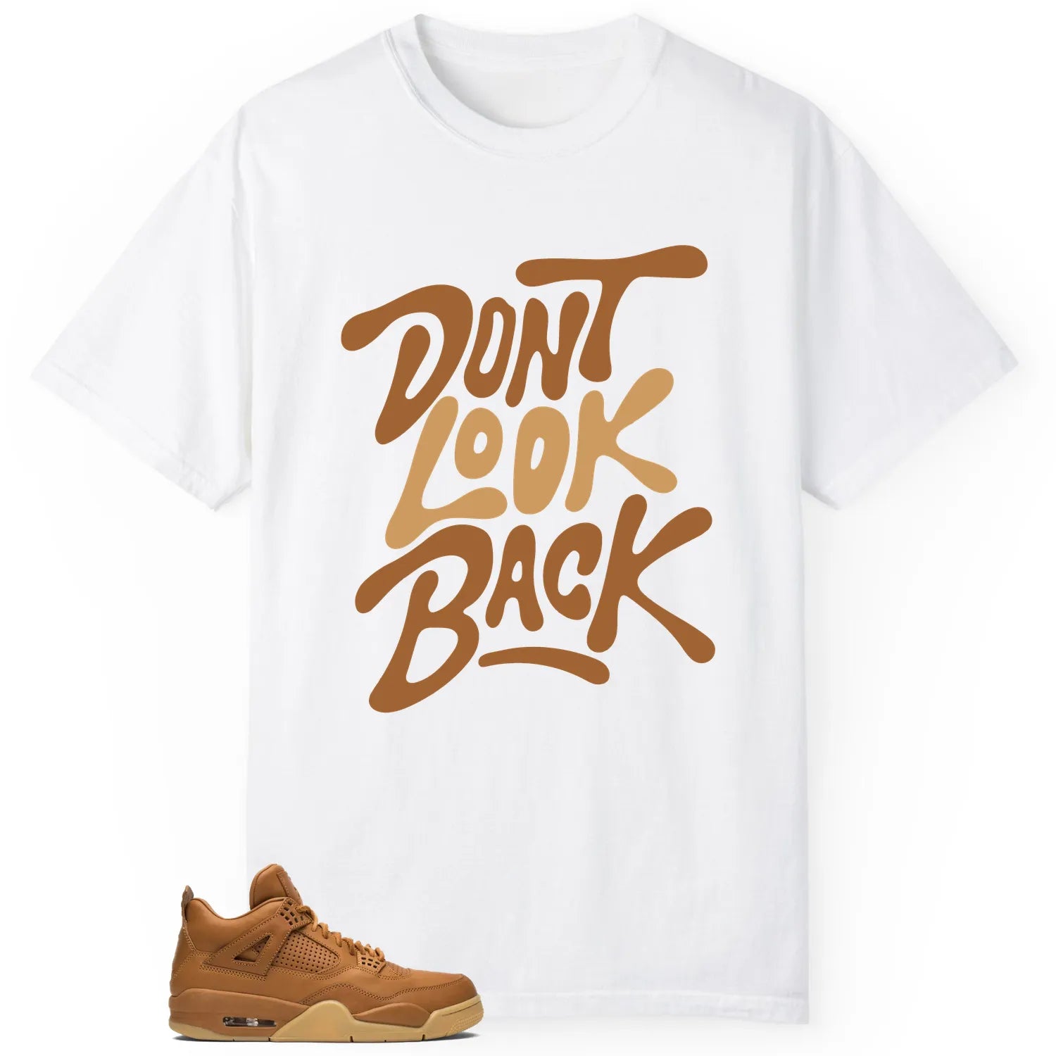 Jordan 4 Retro Ginger Wheat Style: Don’t Look Back Shirt 819139-205 T-Shirt, Sneaker Match Tee