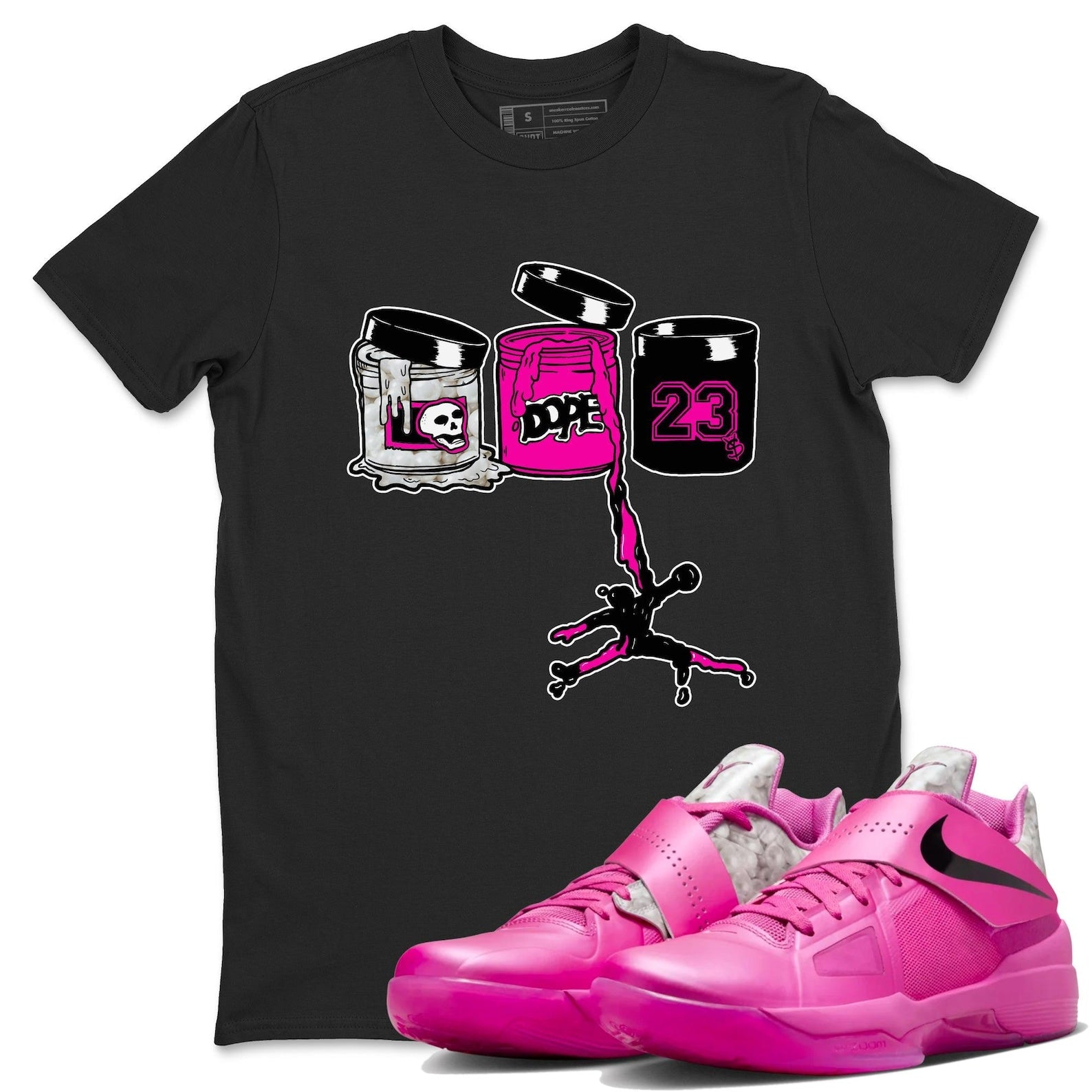 Jordan Paint Unisex Cotton T-Shirt To Match KD 4 Aunt Pearl, HF9098-600 T-Shirt, Sneaker Match Tee