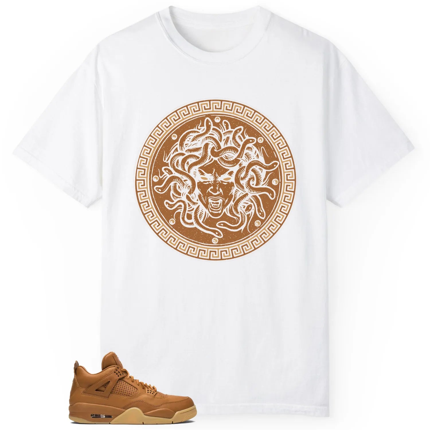 Medusa Tee for Jordan 4 Retro Ginger Wheat Kicks 819139-205 T-Shirt, Sneaker Match Tee