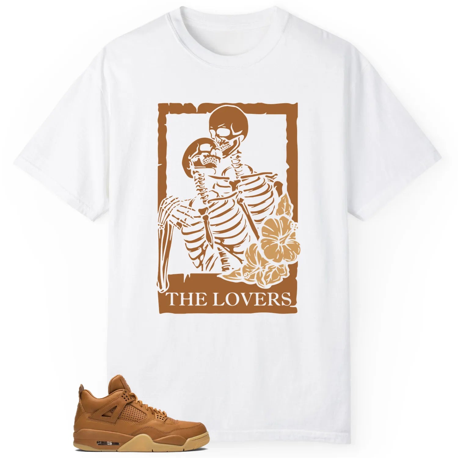 Lovers Tee for Jordan 4 Retro Ginger Wheat Sneakers 819139-205 T-Shirt, Sneaker Match Tee