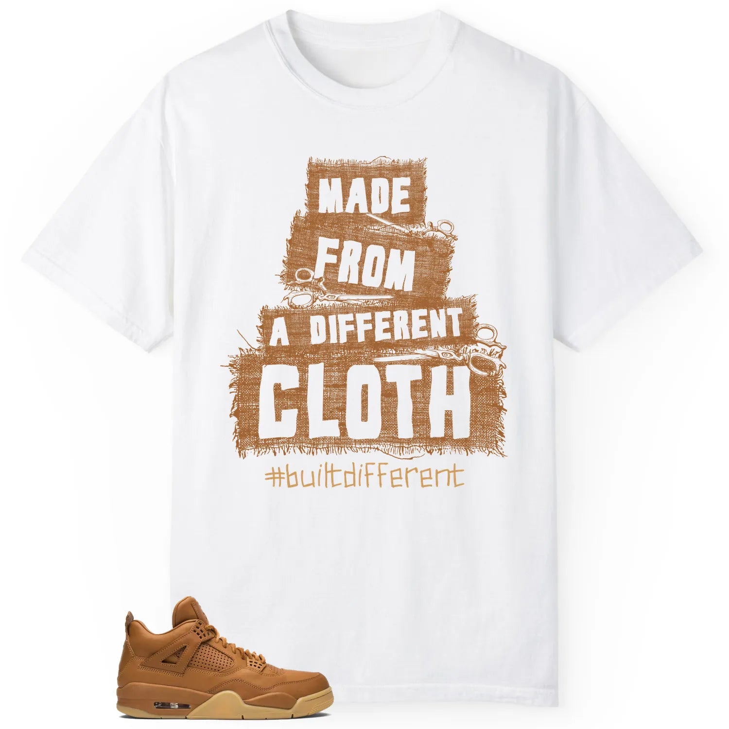 Built Different Tee for Jordan 4 Retro Ginger Wheat 819139-205 T-Shirt, Sneaker Match Tee