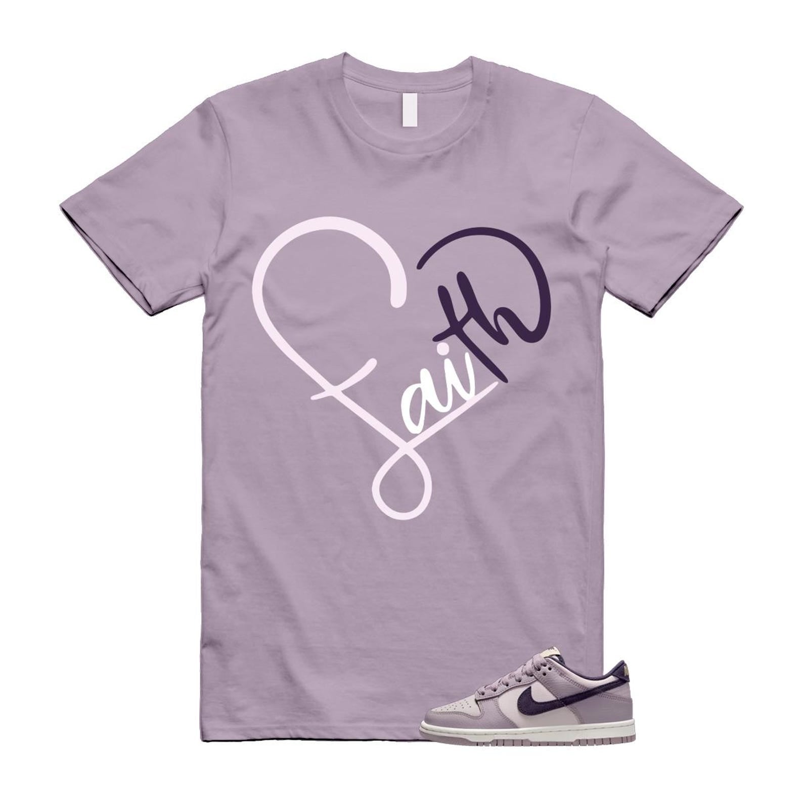 Dunk Light Violet Ore Platinum Dark Raisin T Shirt Match FAITH HQ3642-202 T-Shirt, Sneaker Match Tee