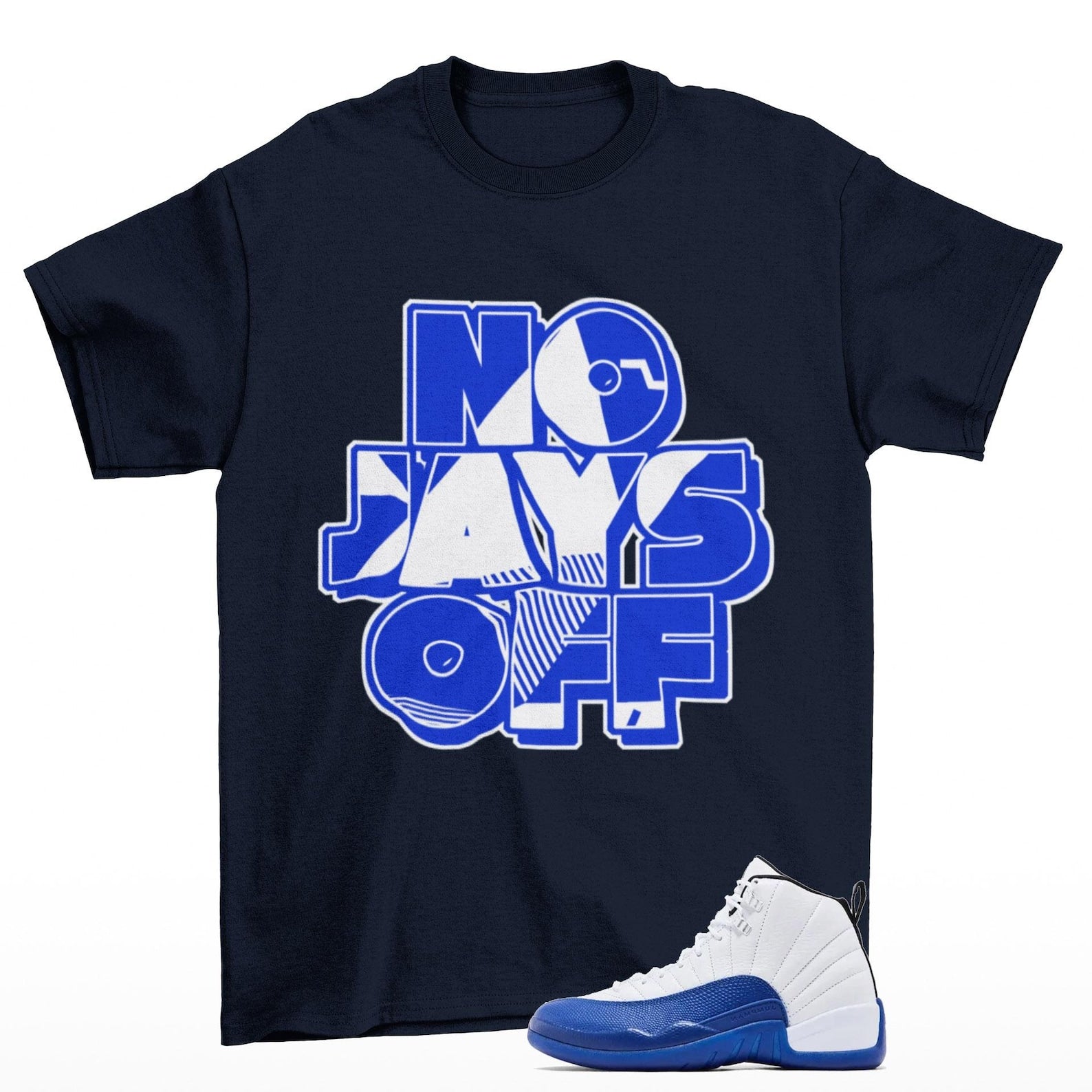Jay All Day Sneaker T Shirt Blue to Match Jordan 12 Retro Blueberry, CT8013-140 T-Shirt, Sneaker Match Tee