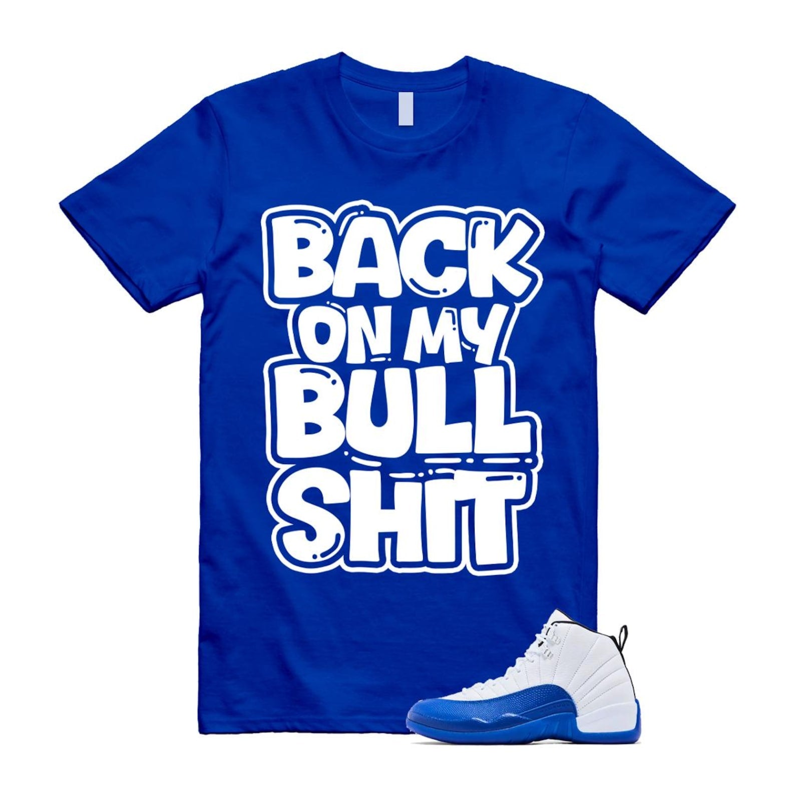12 Blueberry Game Royal Blue White Black T Shirt Match BULL CT8013-140 T-Shirt, Sneaker Match Tee