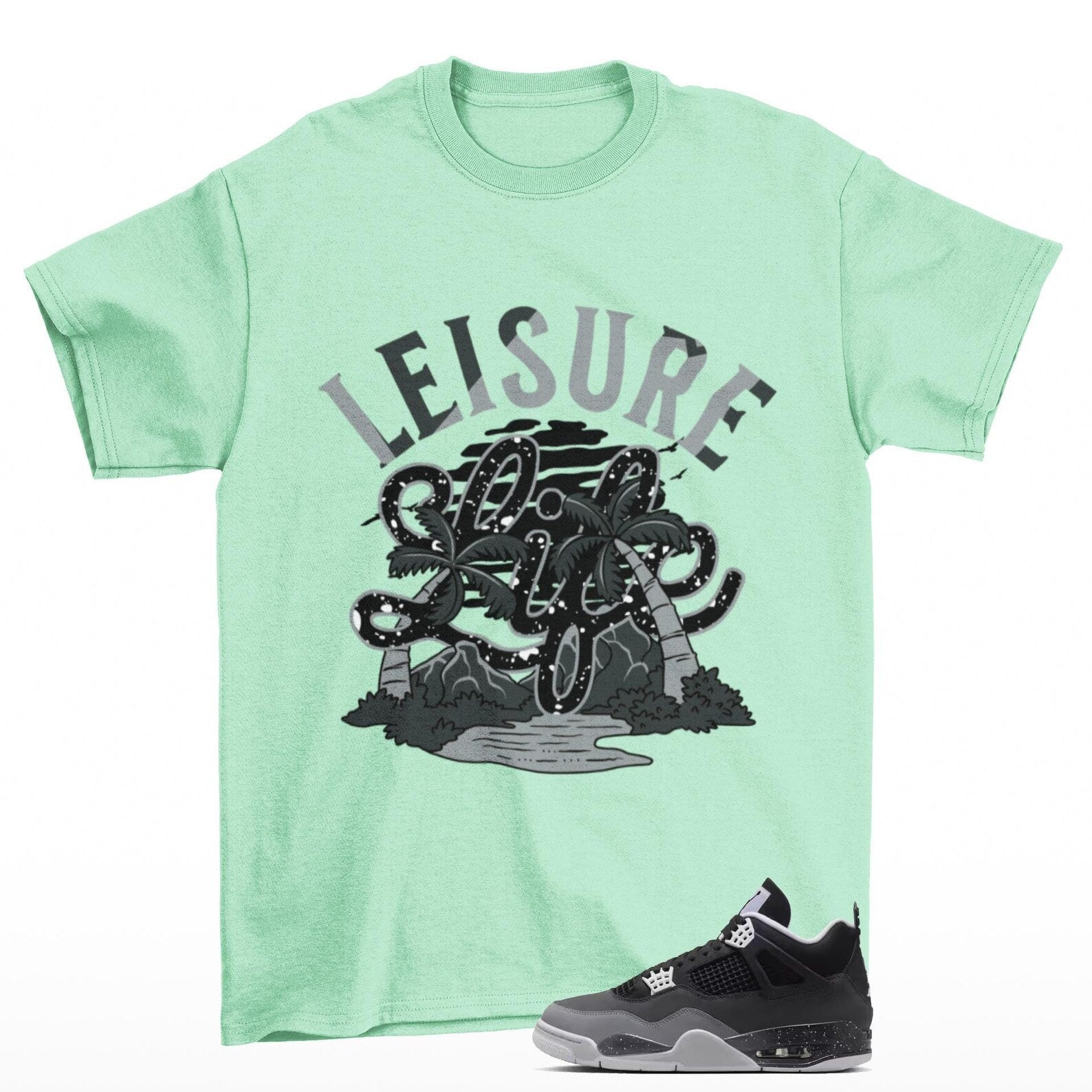 Leisure Life Jordan 4 Fear Sneaker Matching T Shirt, FQ8138-002 T-Shirt, Sneaker Match Tee